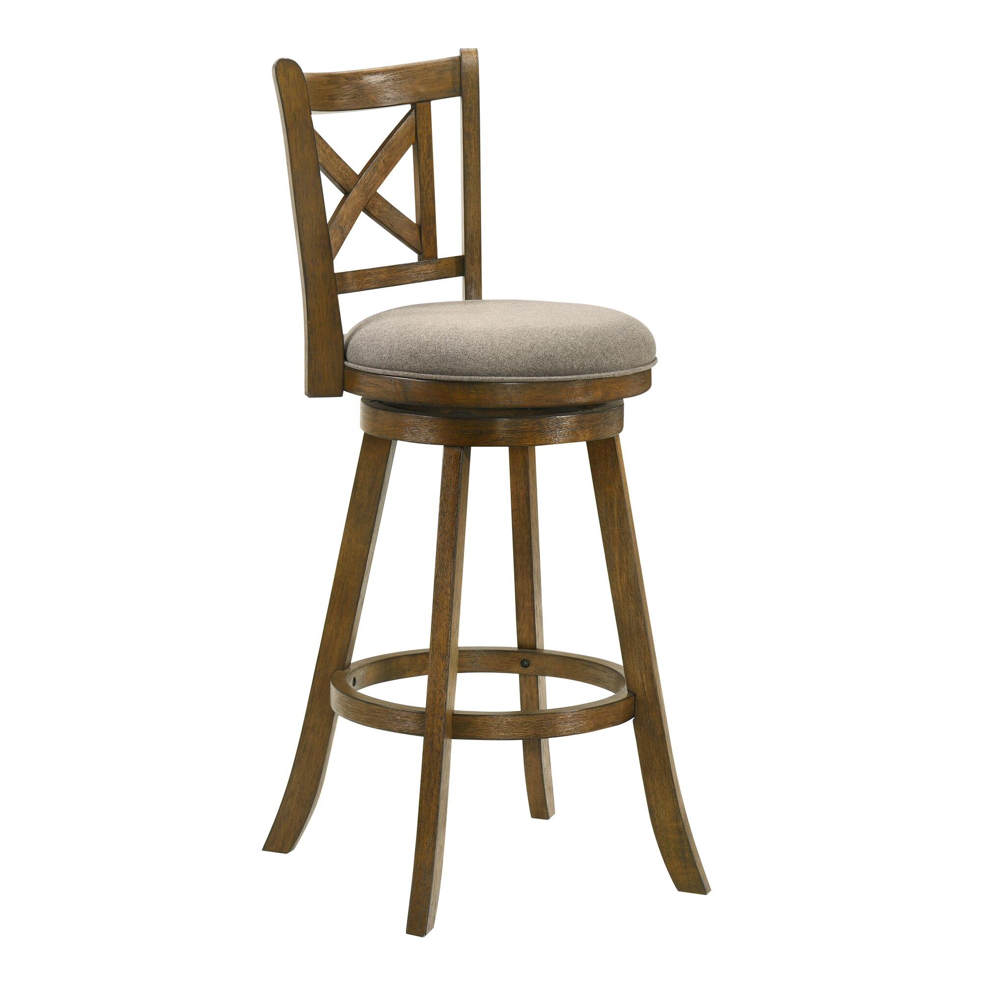 Armen Living Kodi Bar Height Bar Stool, Gray/Sepia Brown, large