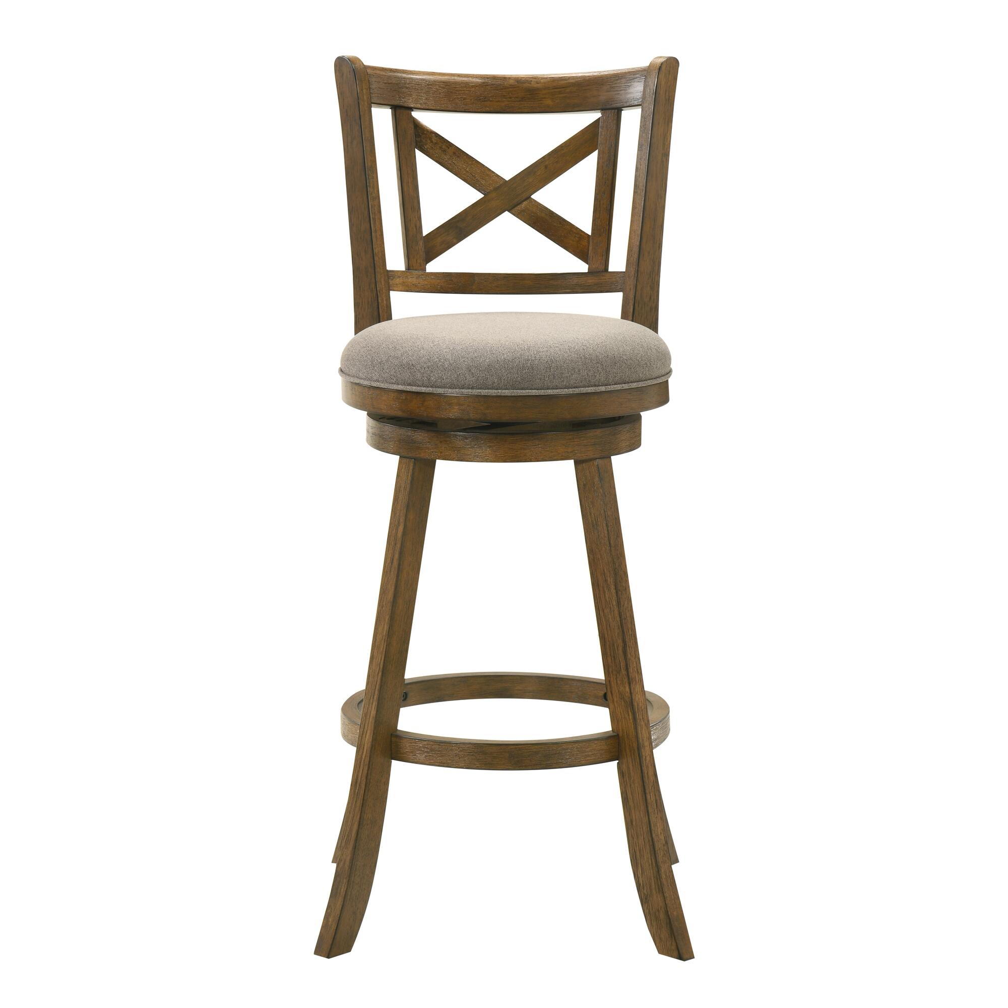Armen Living Kodi Bar Height Bar Stool, Gray/Sepia Brown, large