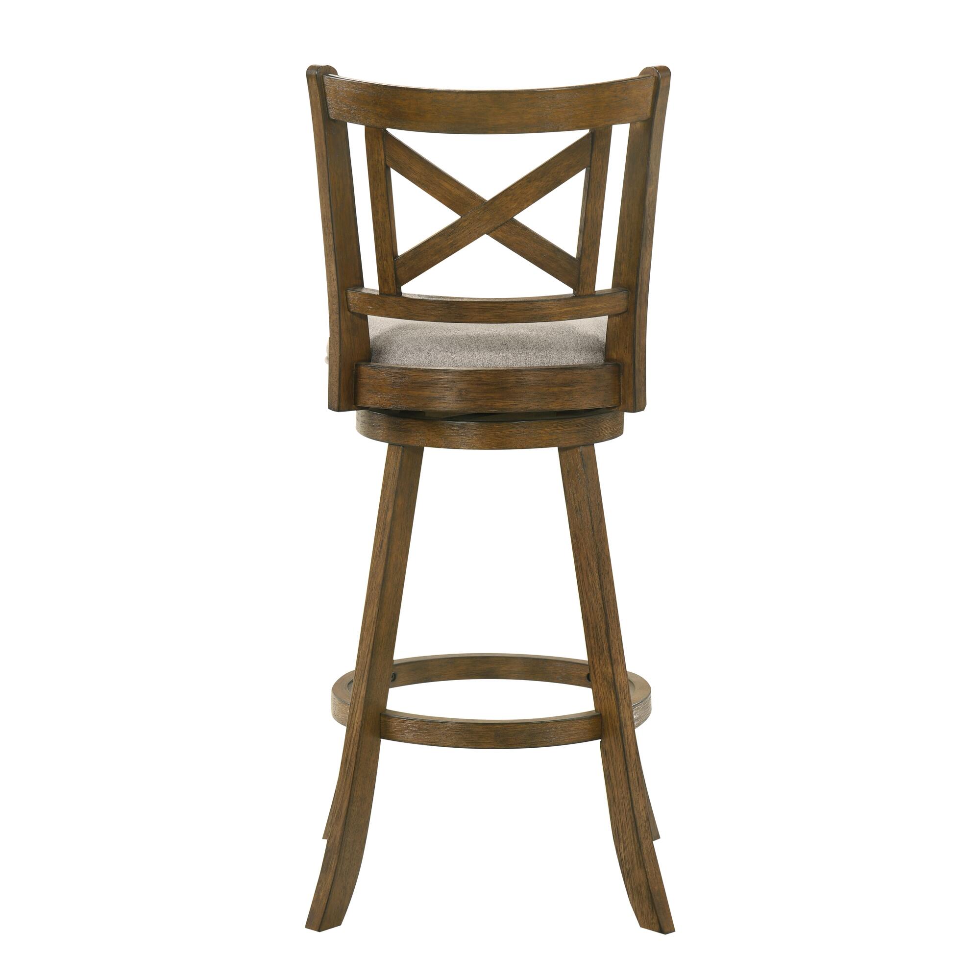 Armen Living Kodi Bar Height Bar Stool, Gray/Sepia Brown, large