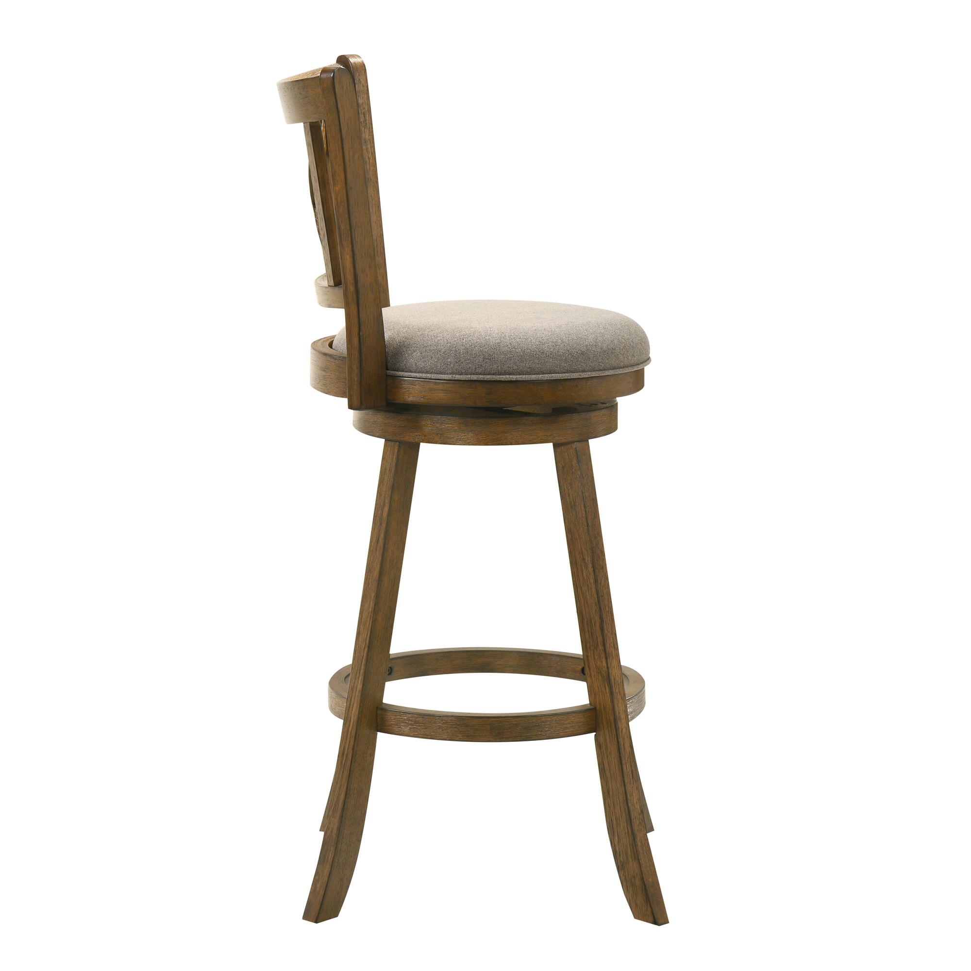 Armen Living Kodi Bar Height Bar Stool, Gray/Sepia Brown, large