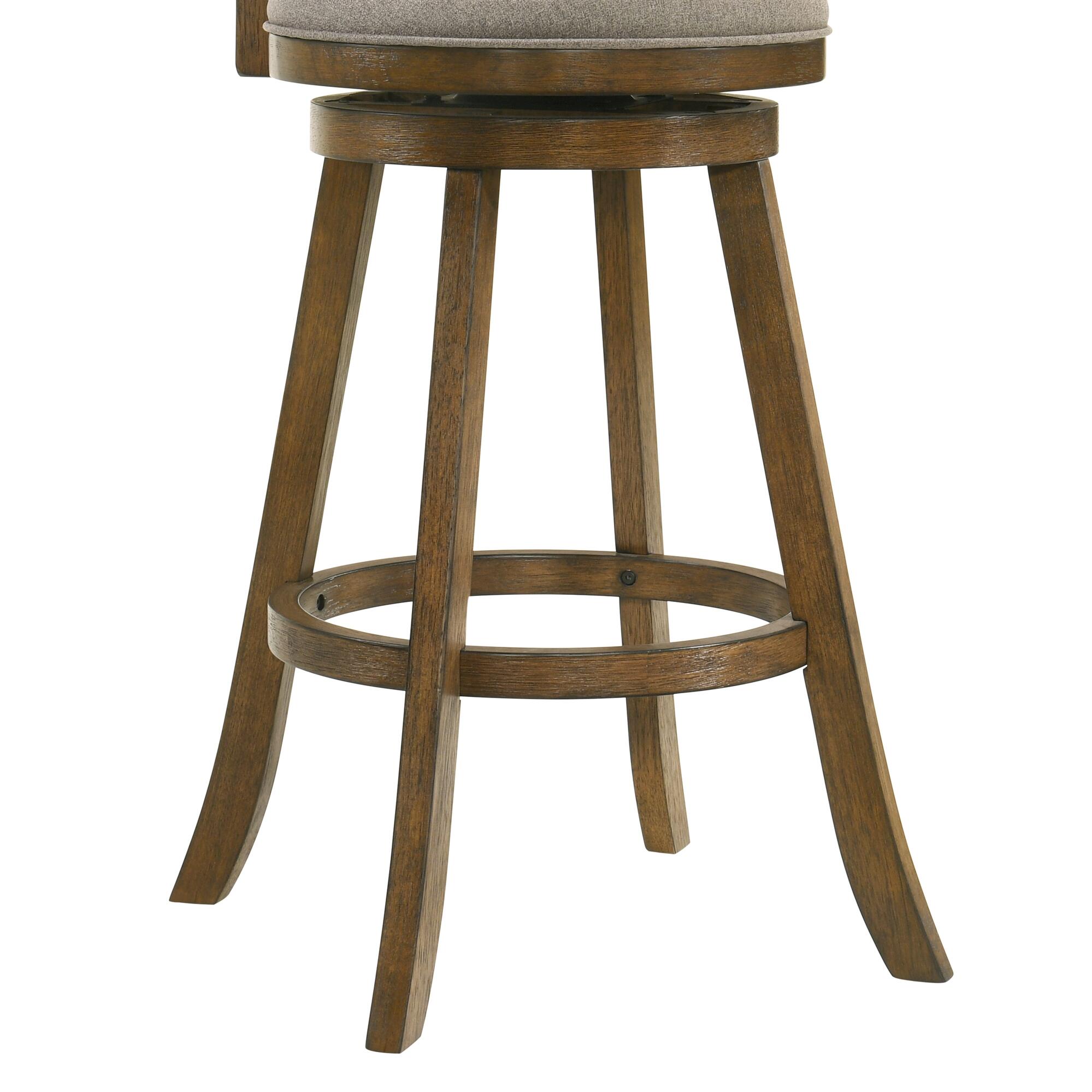 Armen Living Kodi Bar Height Bar Stool, Gray/Sepia Brown, large