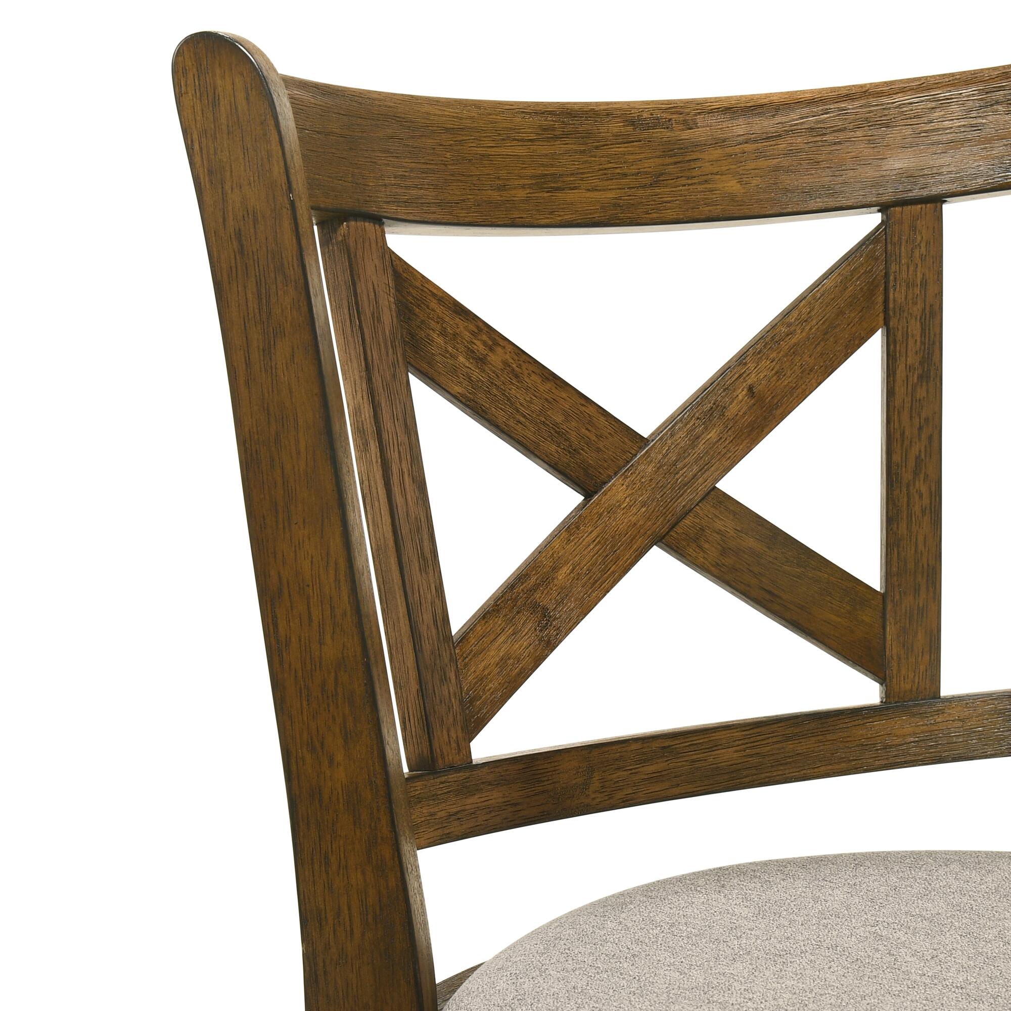 Armen Living Kodi Counter Height Bar Stool, Gray/Sepia Brown, large