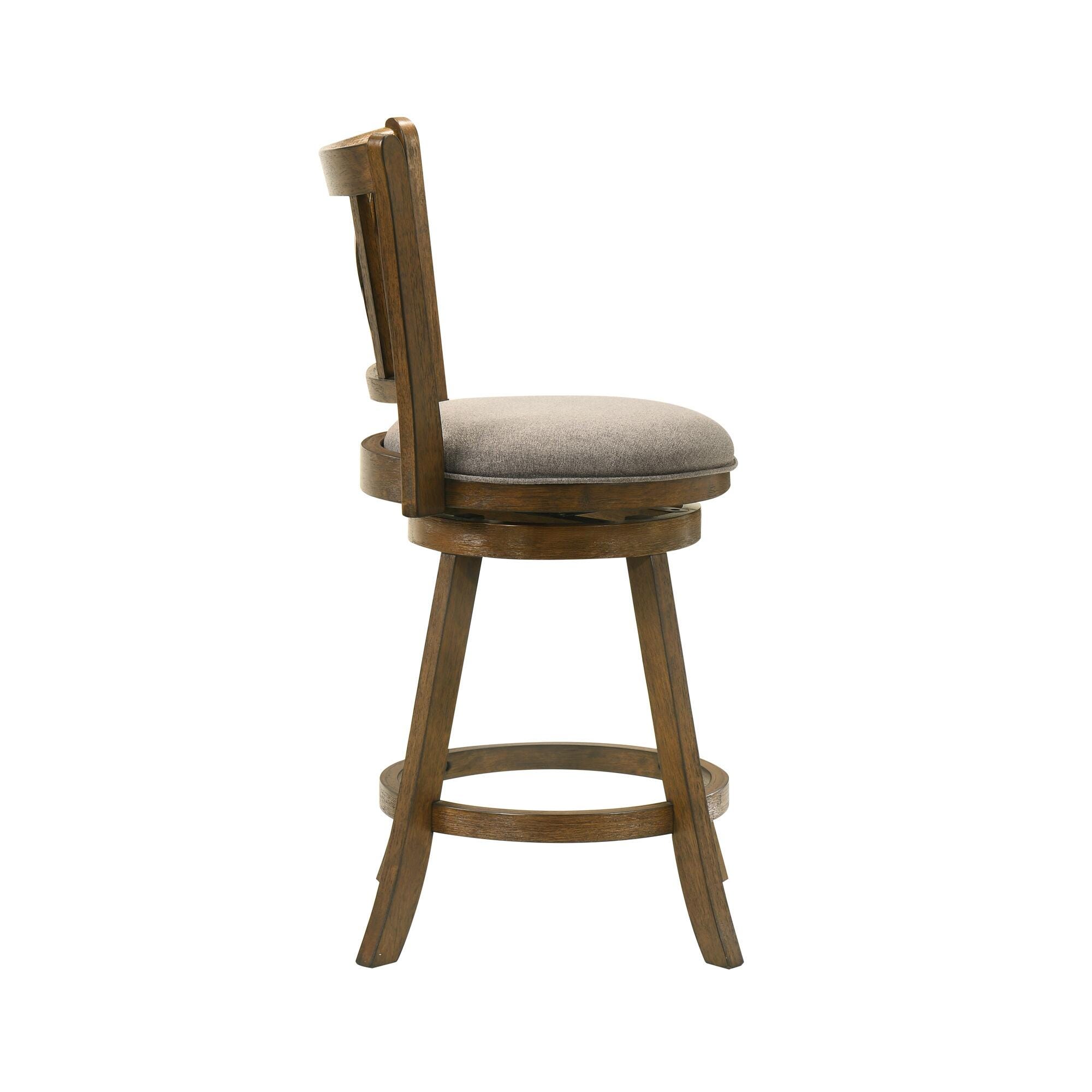 Armen Living Kodi Counter Height Bar Stool, Gray/Sepia Brown, large