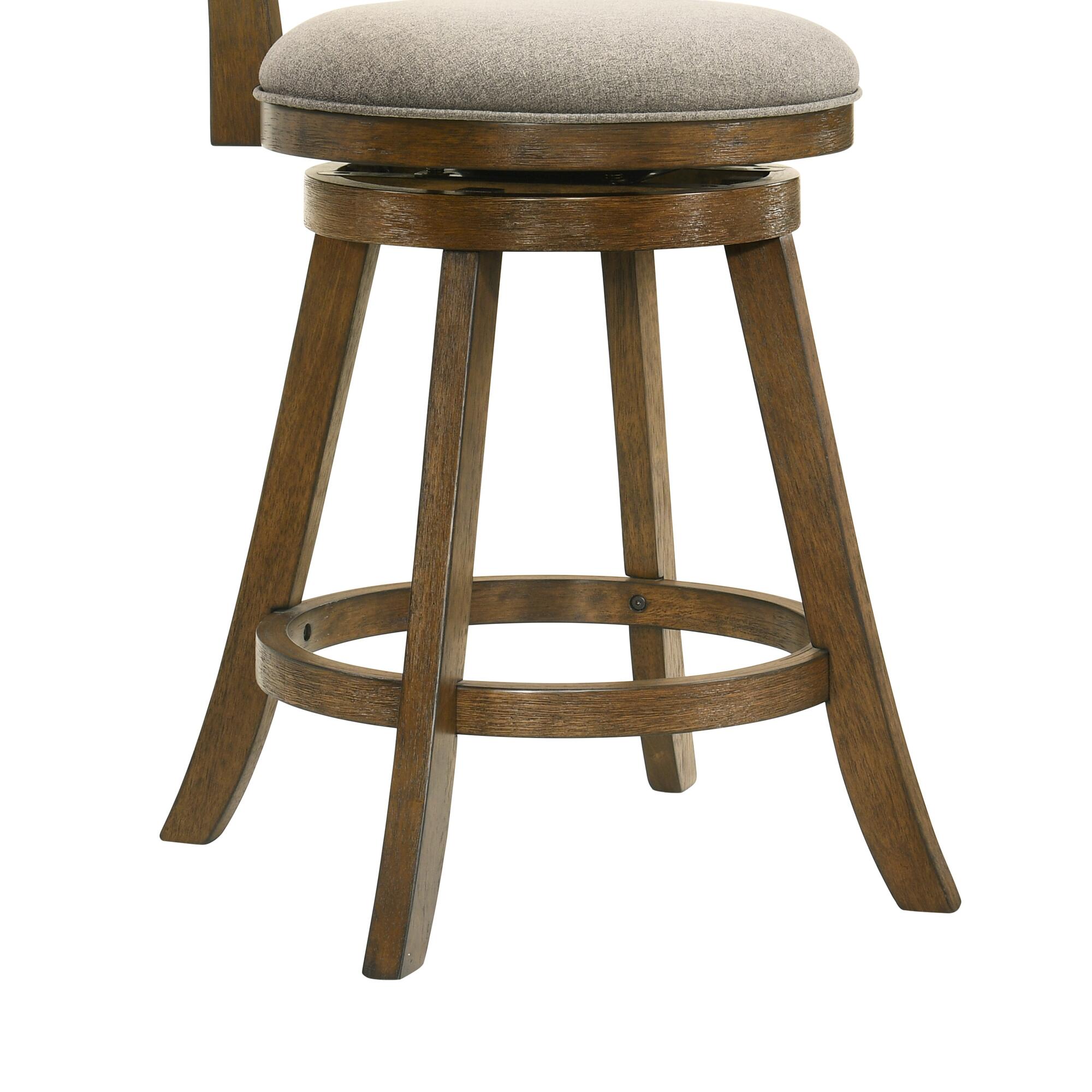 Armen Living Kodi Counter Height Bar Stool, Gray/Sepia Brown, large