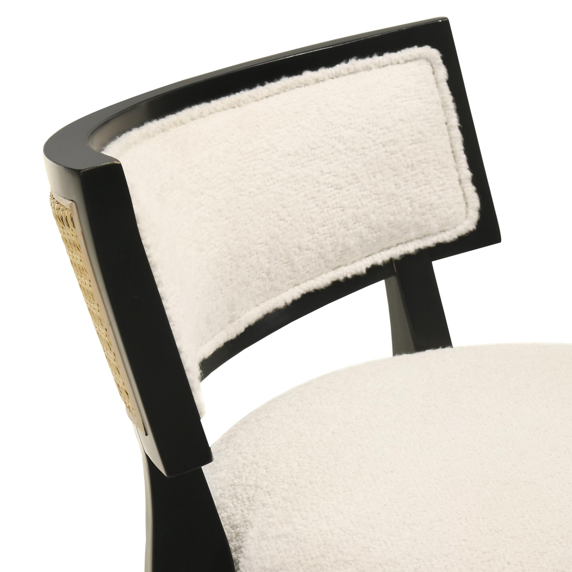 Armen Living Noely Bar Height Bar Stool, White/Black, large