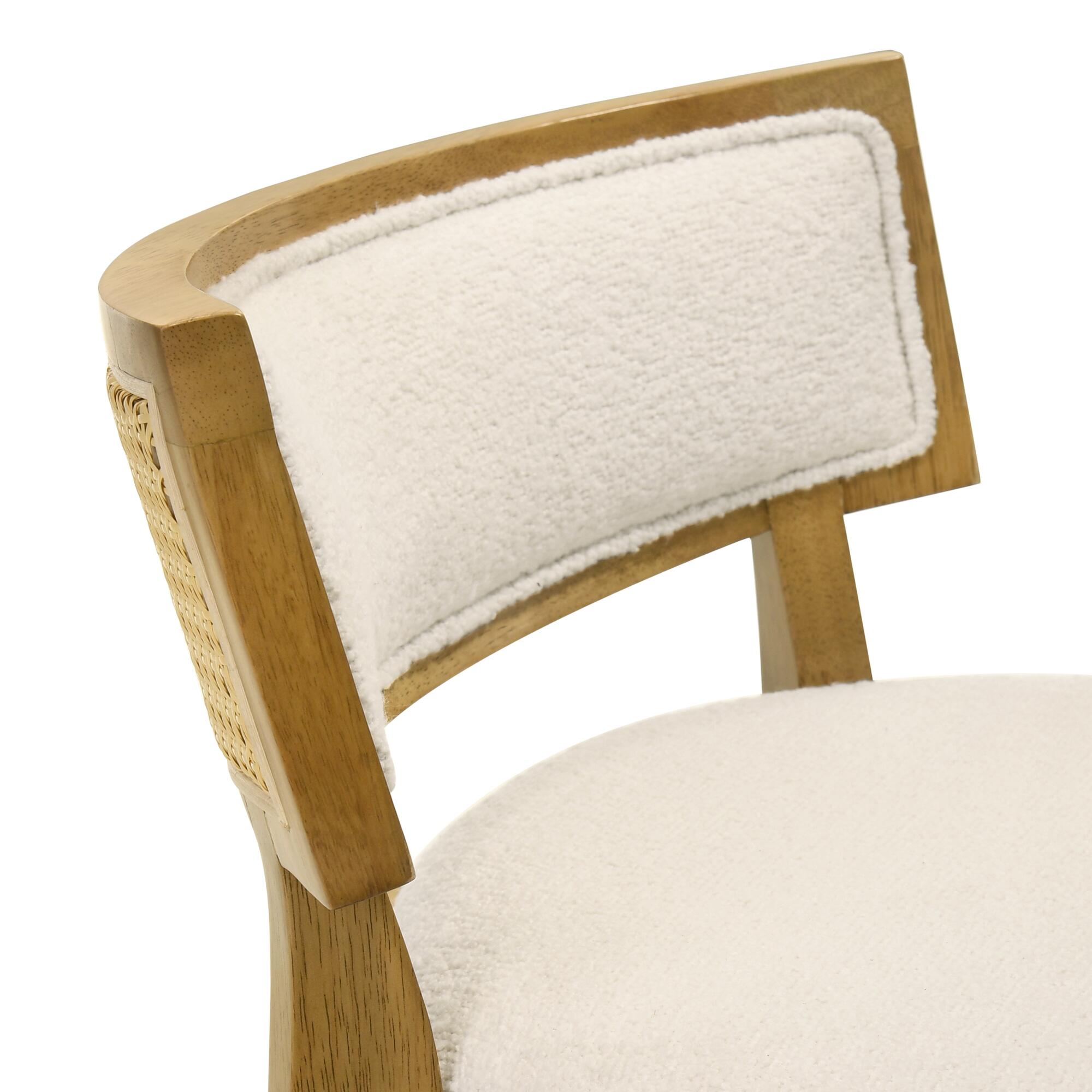 Armen Living Noely Counter Height Bar Stool, White/Amber Glow, large