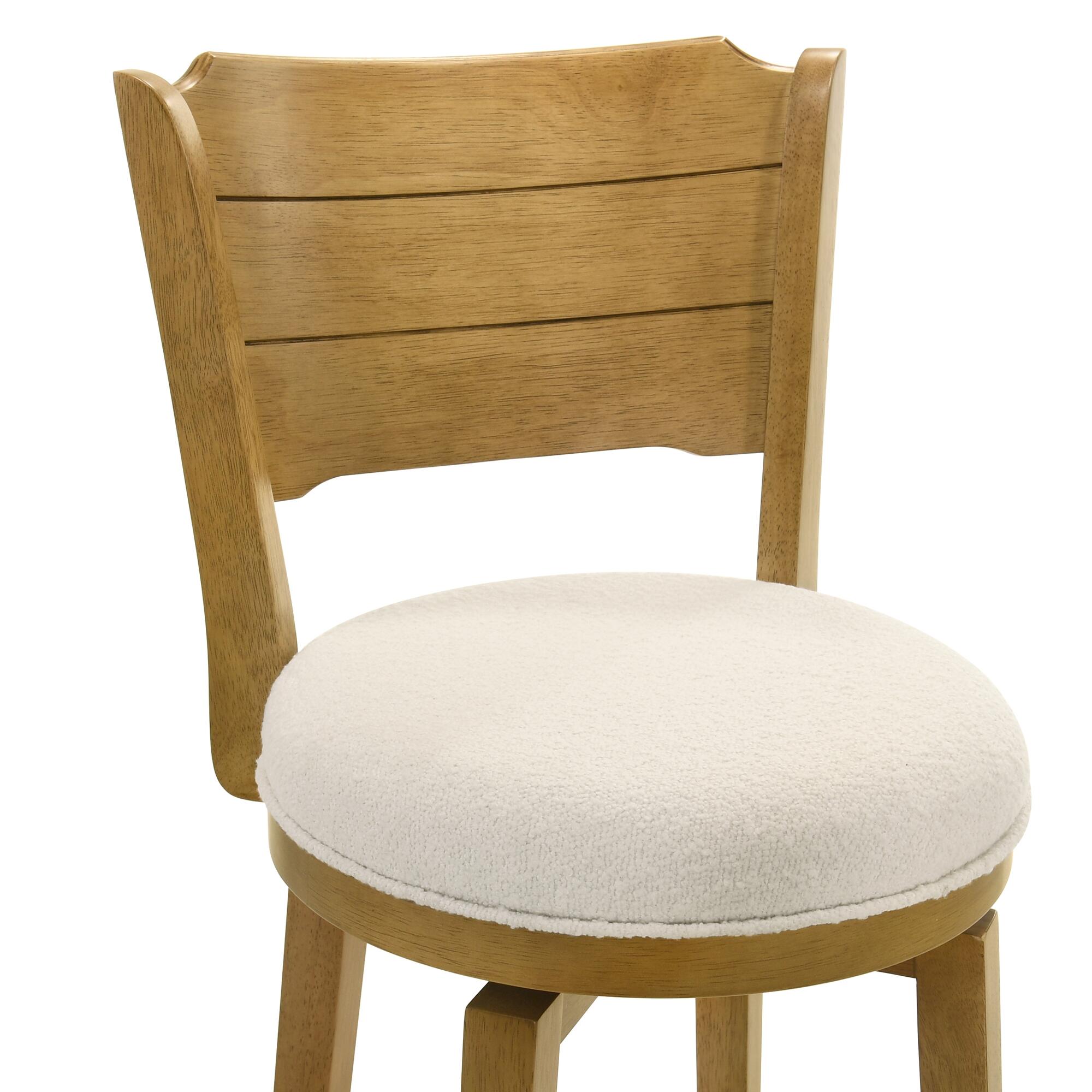 Armen Living Winsley Counter Height Bar Stool, White/Amber Glow, large
