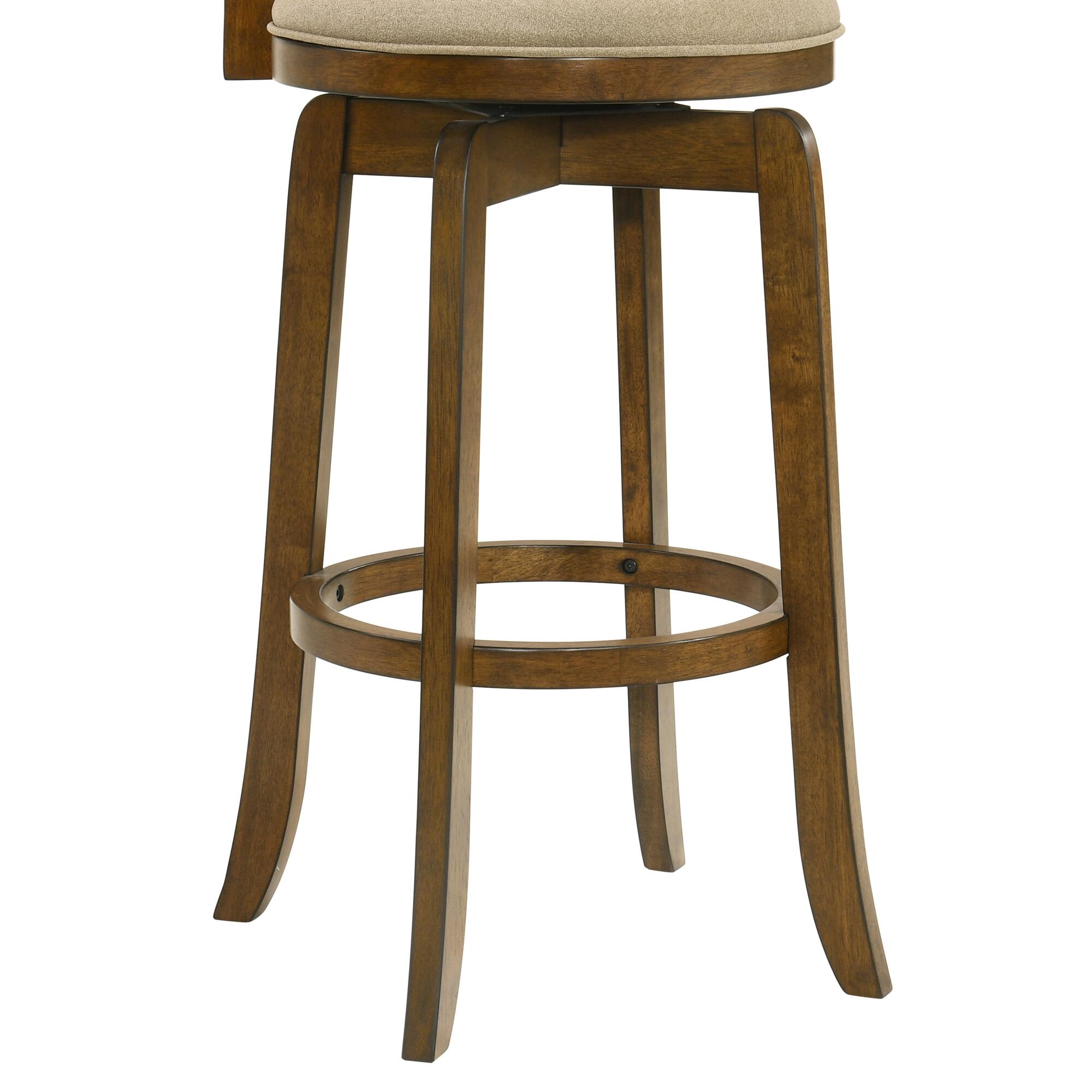 Armen Living Wren Bar Height Bar Stool, Gray/Sepia Brown, large
