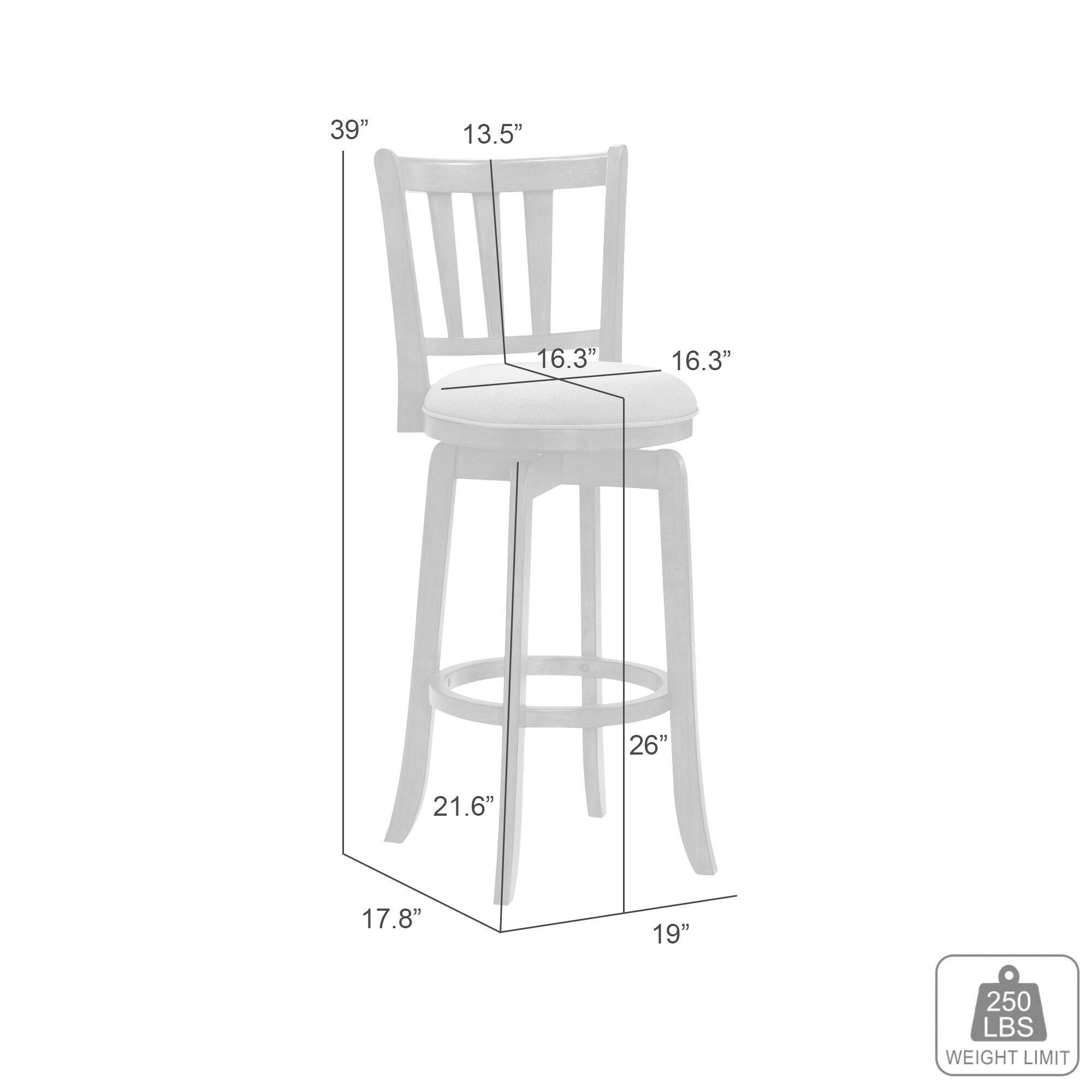 Armen Living Wren Counter Height Bar Stool, Gray/Sepia Brown, large