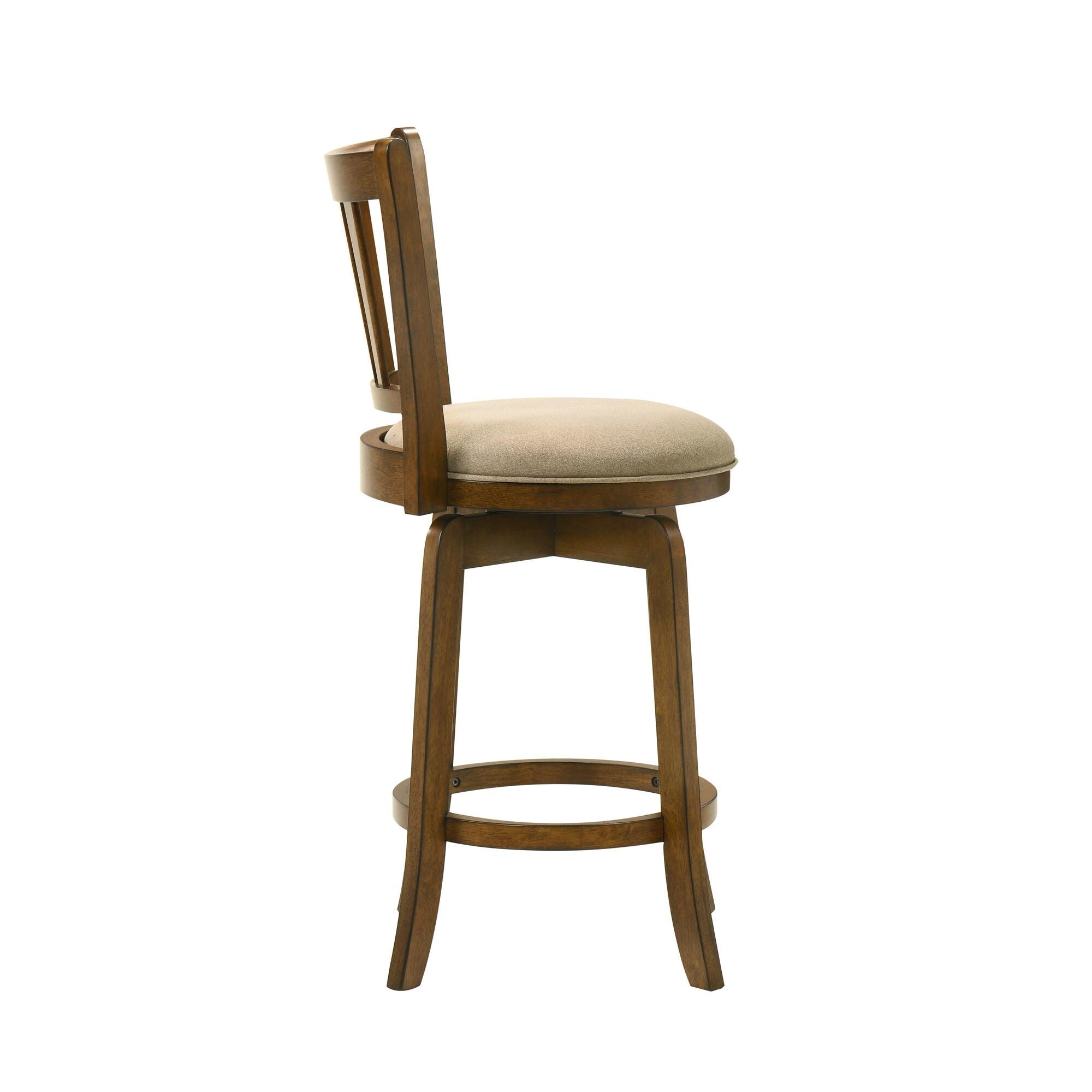 Armen Living Wren Counter Height Bar Stool, Gray/Sepia Brown, large