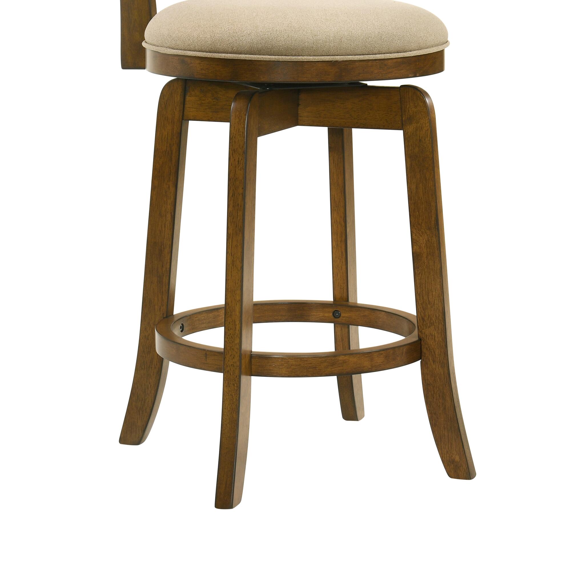 Armen Living Wren Counter Height Bar Stool, Gray/Sepia Brown, large