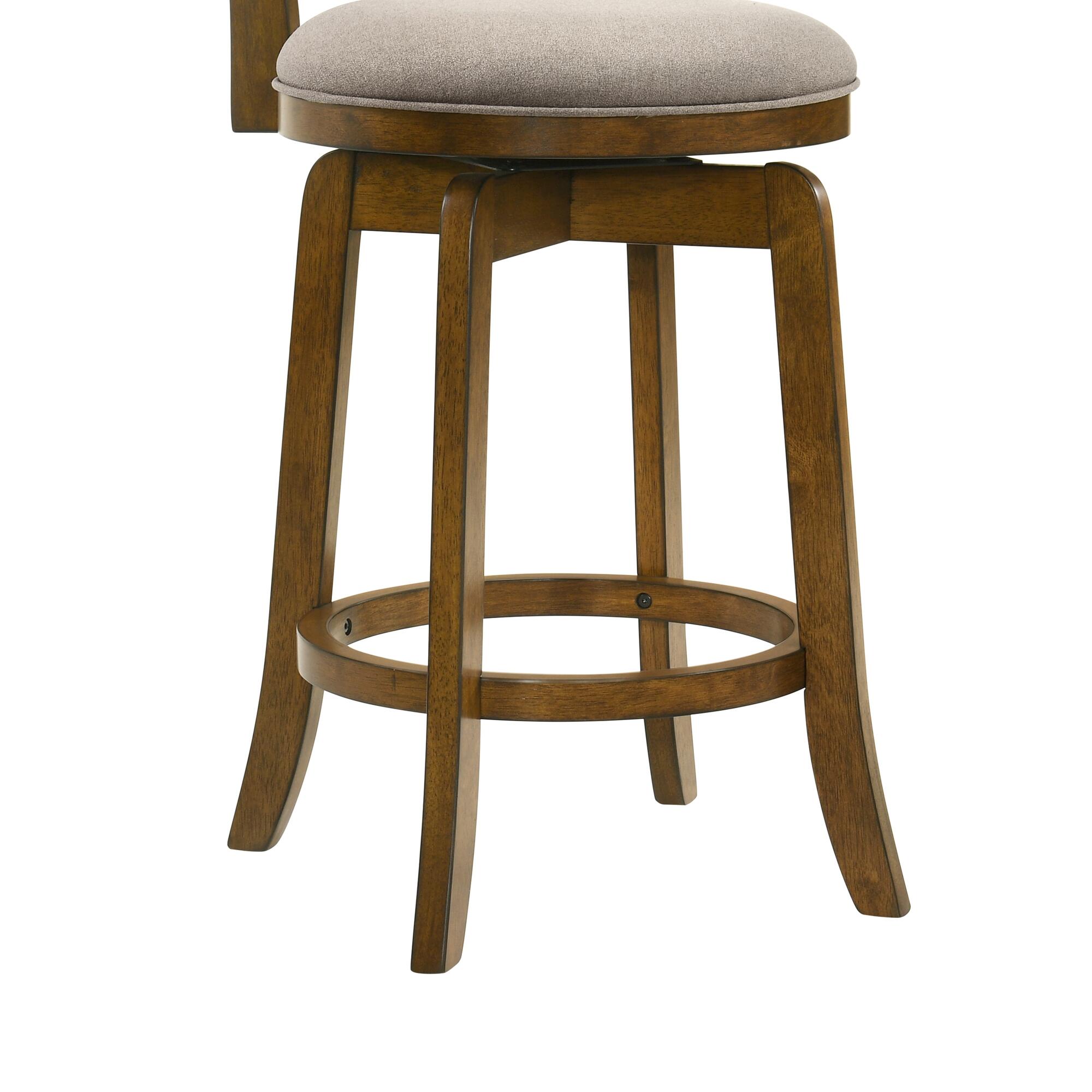 Armen Living Wren Counter Height Bar Stool, Sepia Brown, large