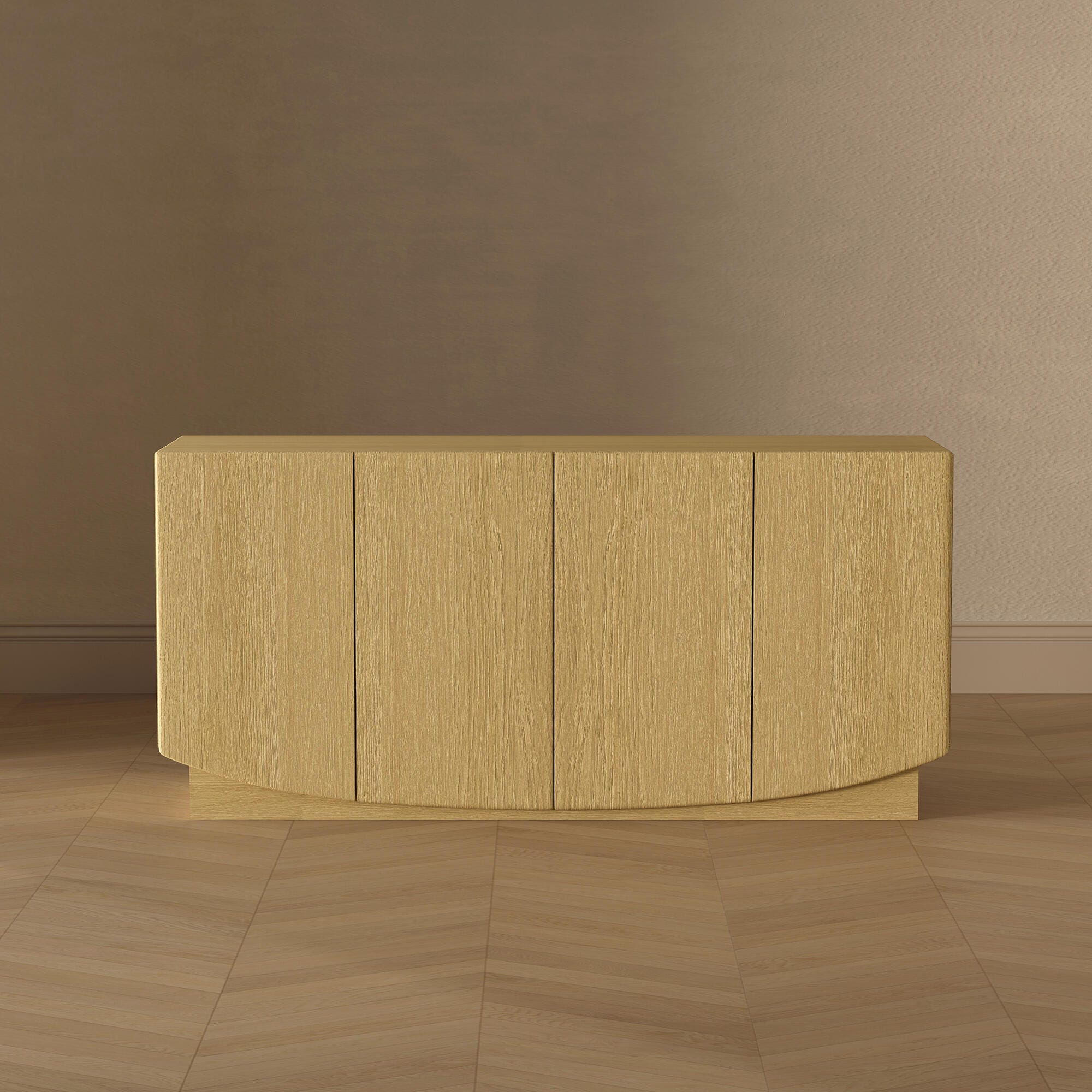 Manhattan Comfort Ardea Sideboard, Natural Oak, large