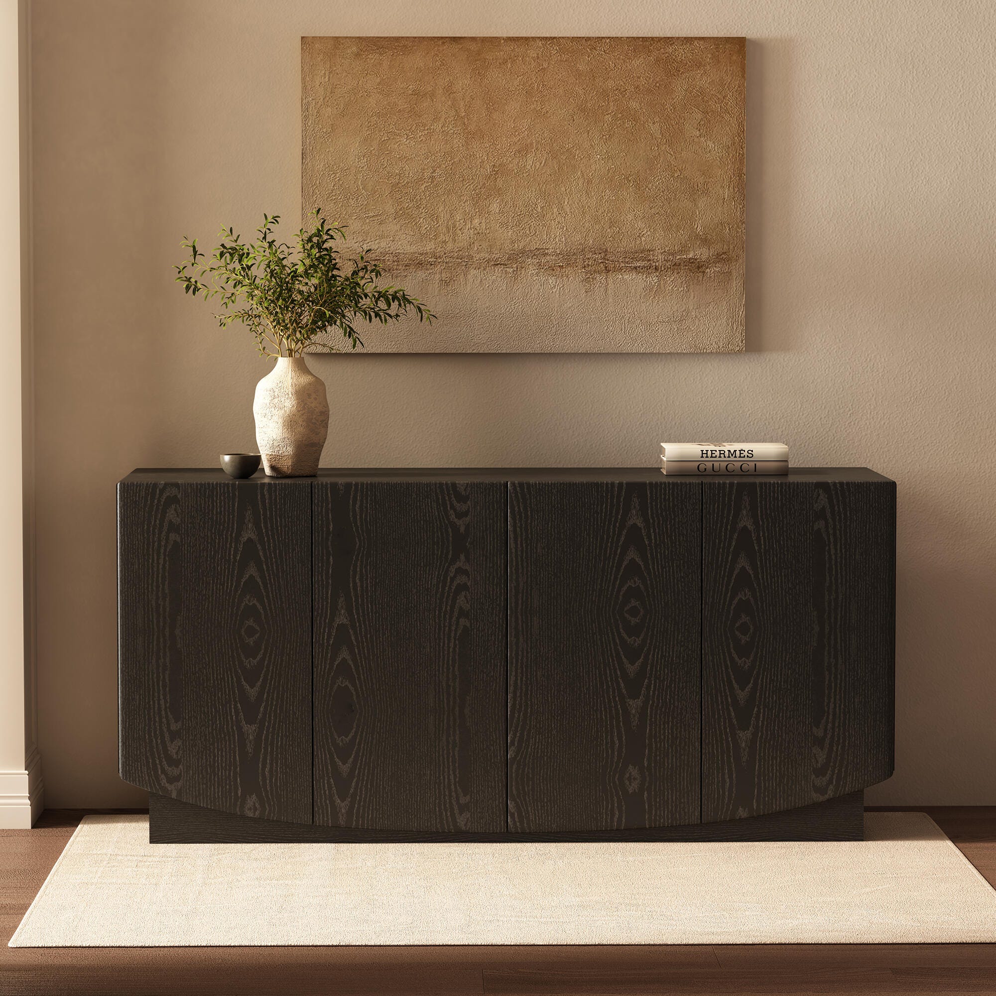 Manhattan Comfort Ardea Sideboard, Black, large