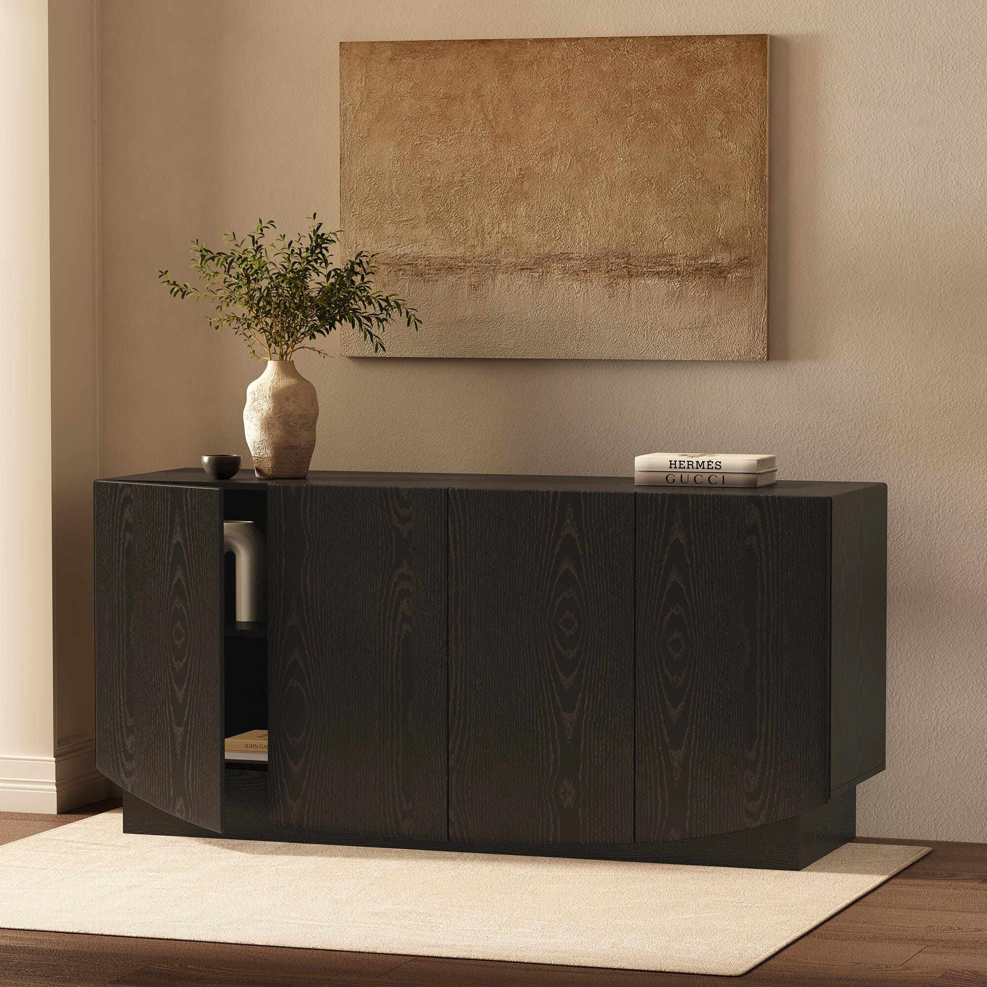 Manhattan Comfort Ardea Sideboard, Black, large