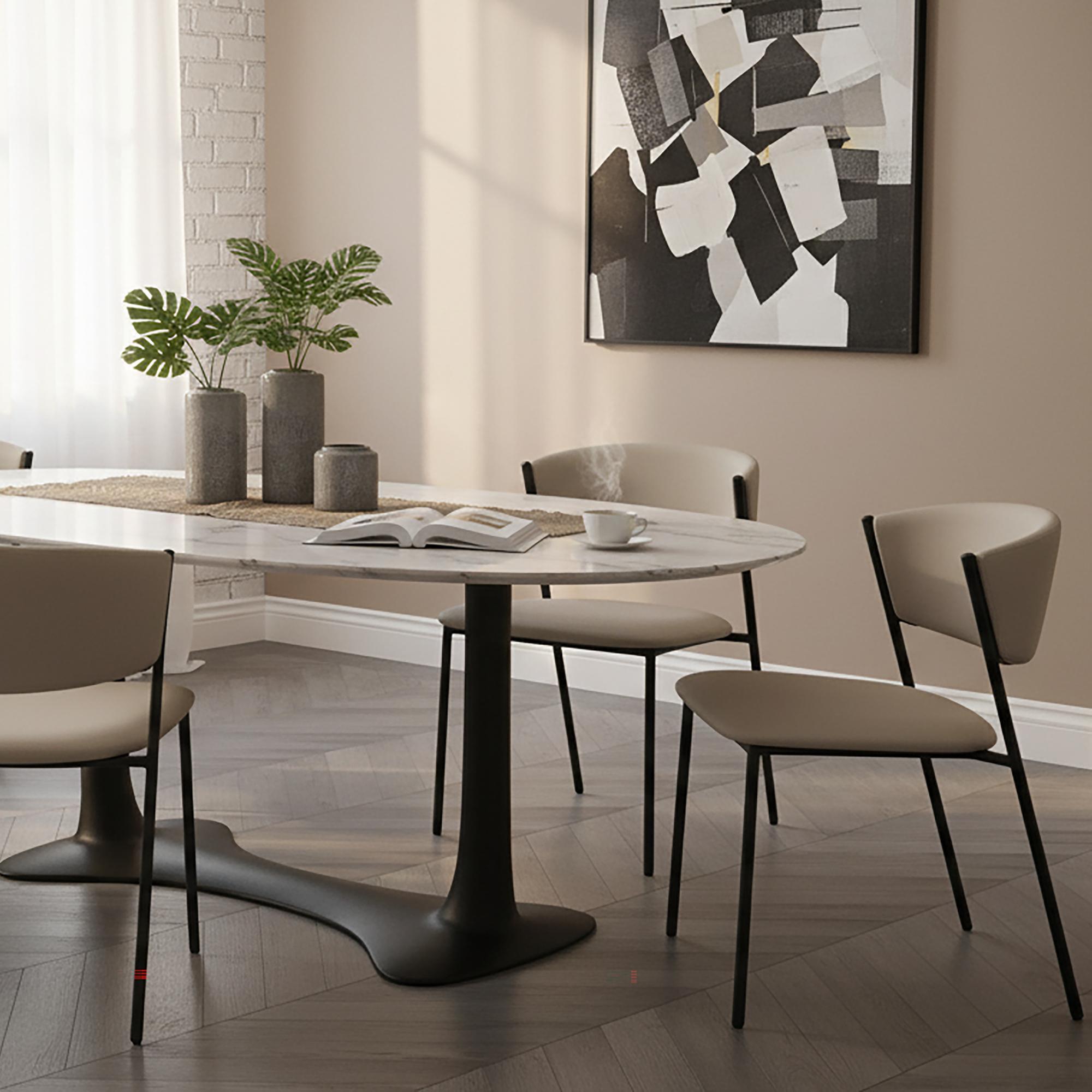 Manhattan Comfort Drift Dining Chair (Set of 4), Stone Gray, rollover
