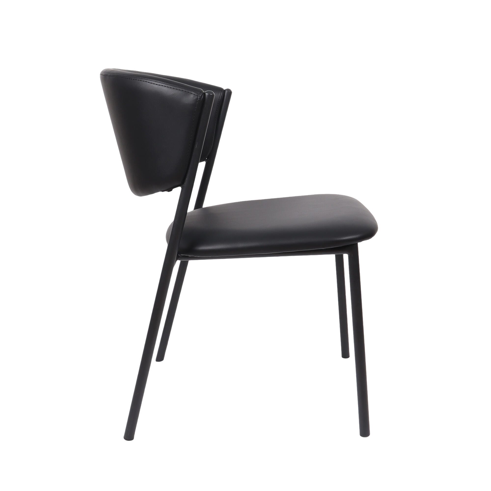 Manhattan Comfort Drift Dining Chair (Set of 4), Black, large