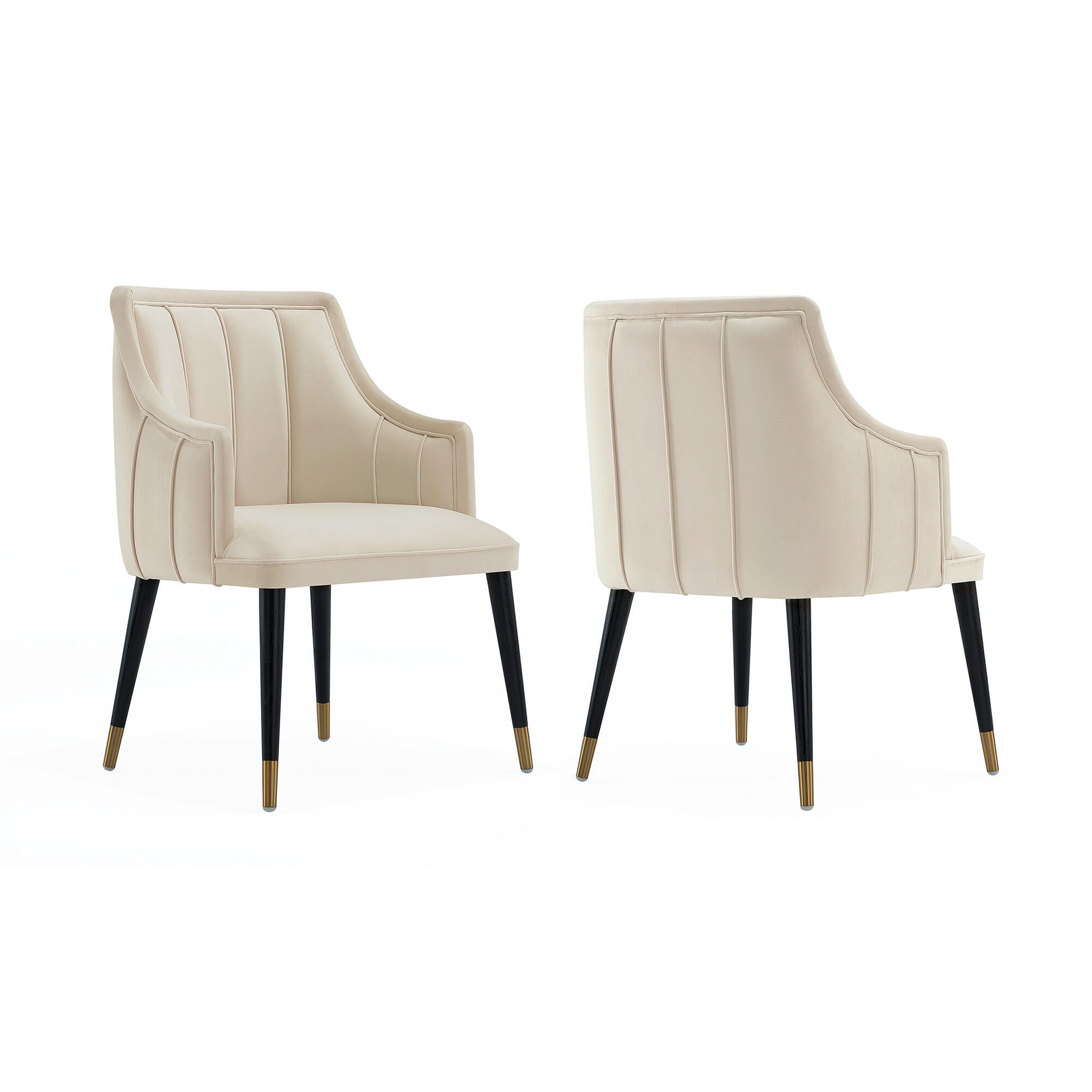 Manhattan Comfort Eda Dining Armchair, Cream, large