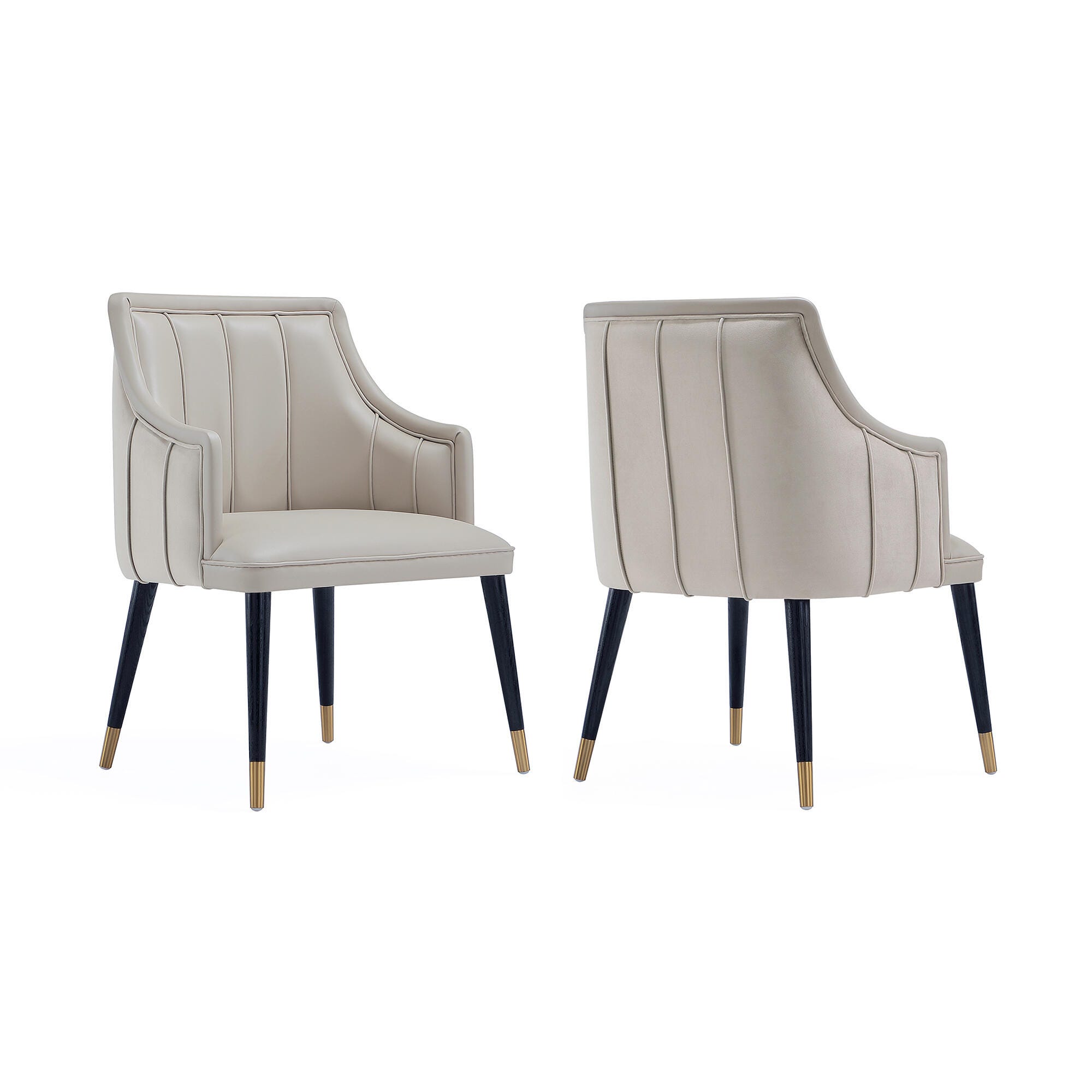 Manhattan Comfort Eda Dining Armchair, Light Gray, large