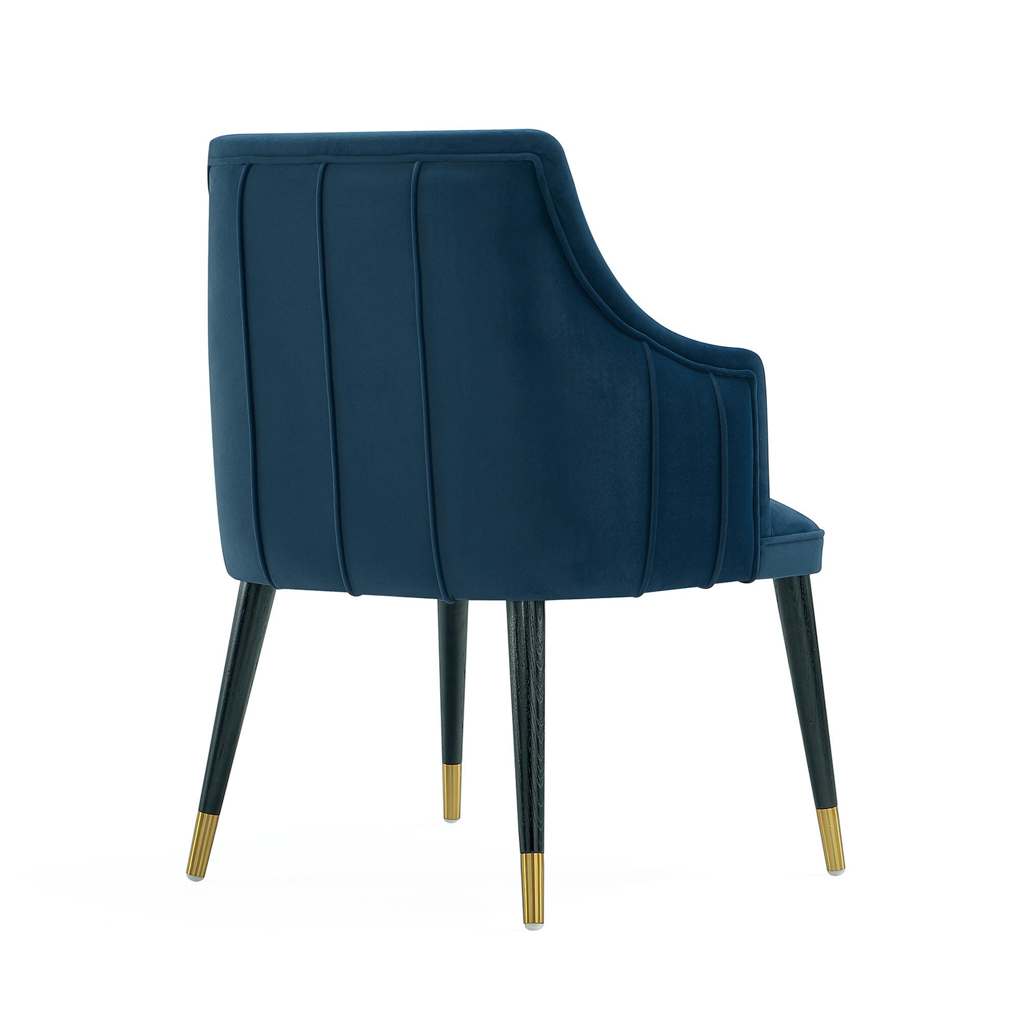 Manhattan Comfort Eda Solid Dining Armchair, Midnight Blue, large