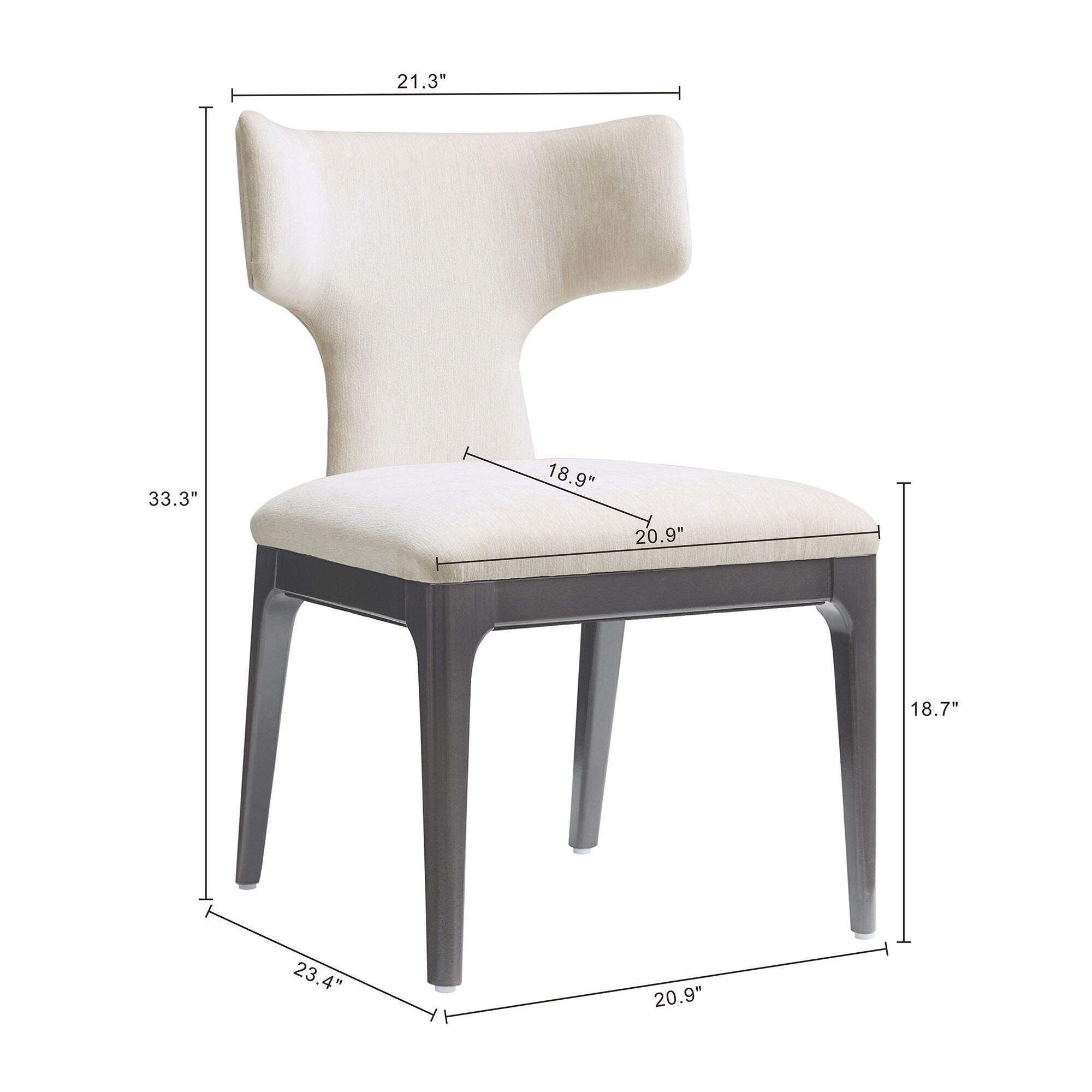 Manhattan Comfort Eloria Dining Chair (Set of 2), Cream, large