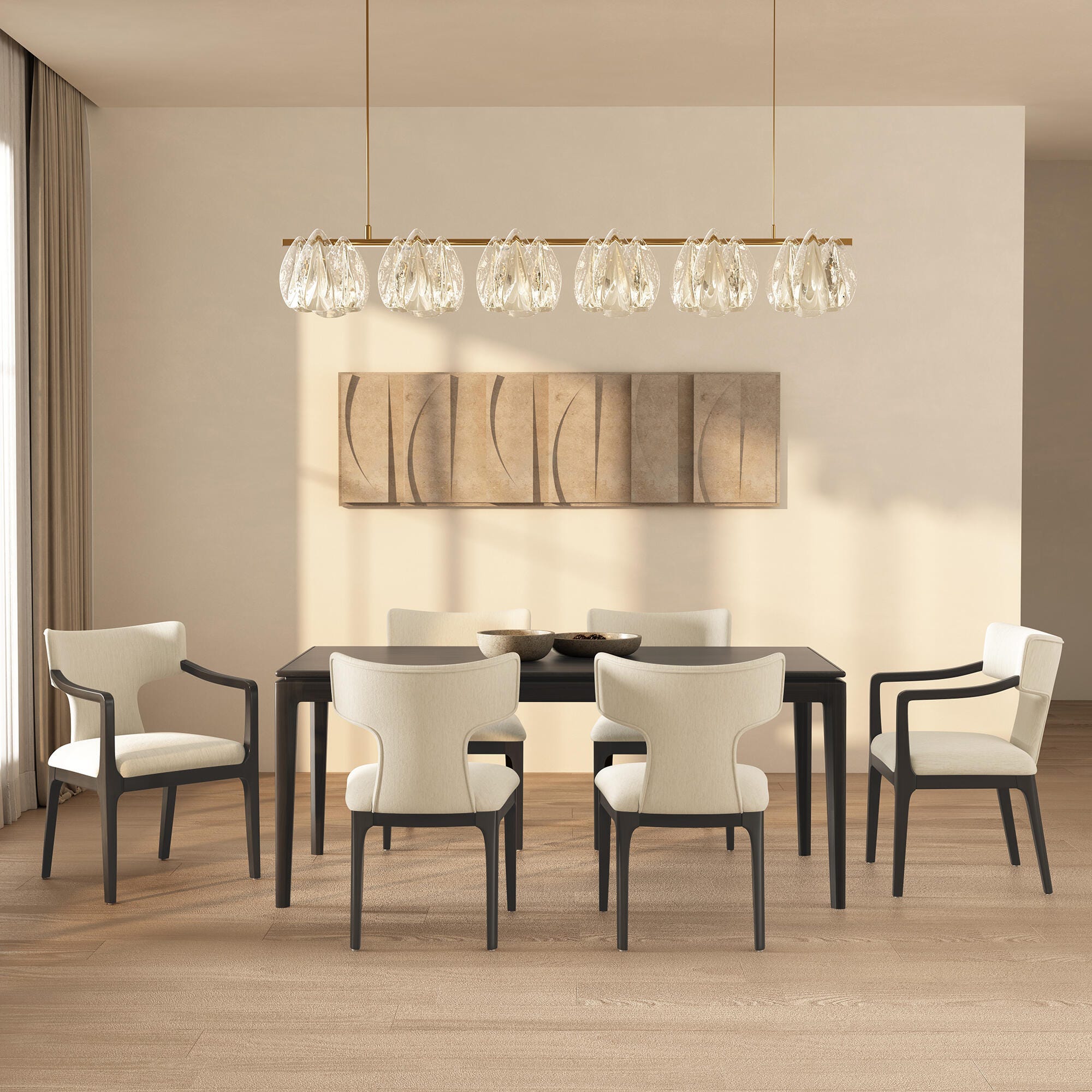 Manhattan Comfort Eloria Dining Chair (Set of 2), Cream, large