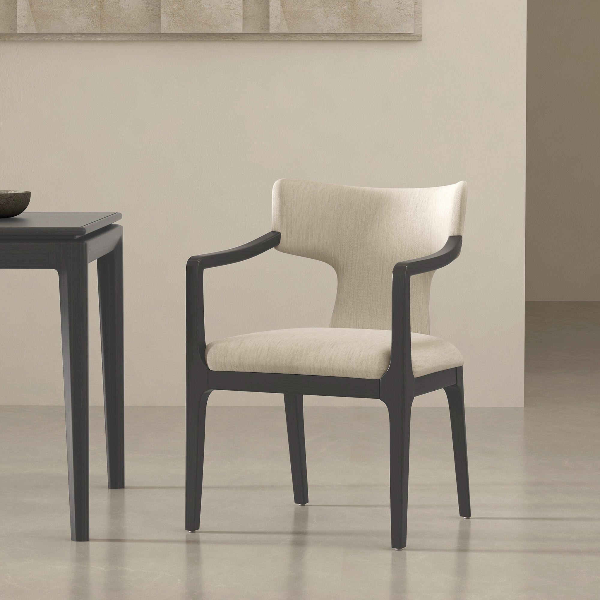 Manhattan Comfort Eloria Dining Armchair, Cream, large