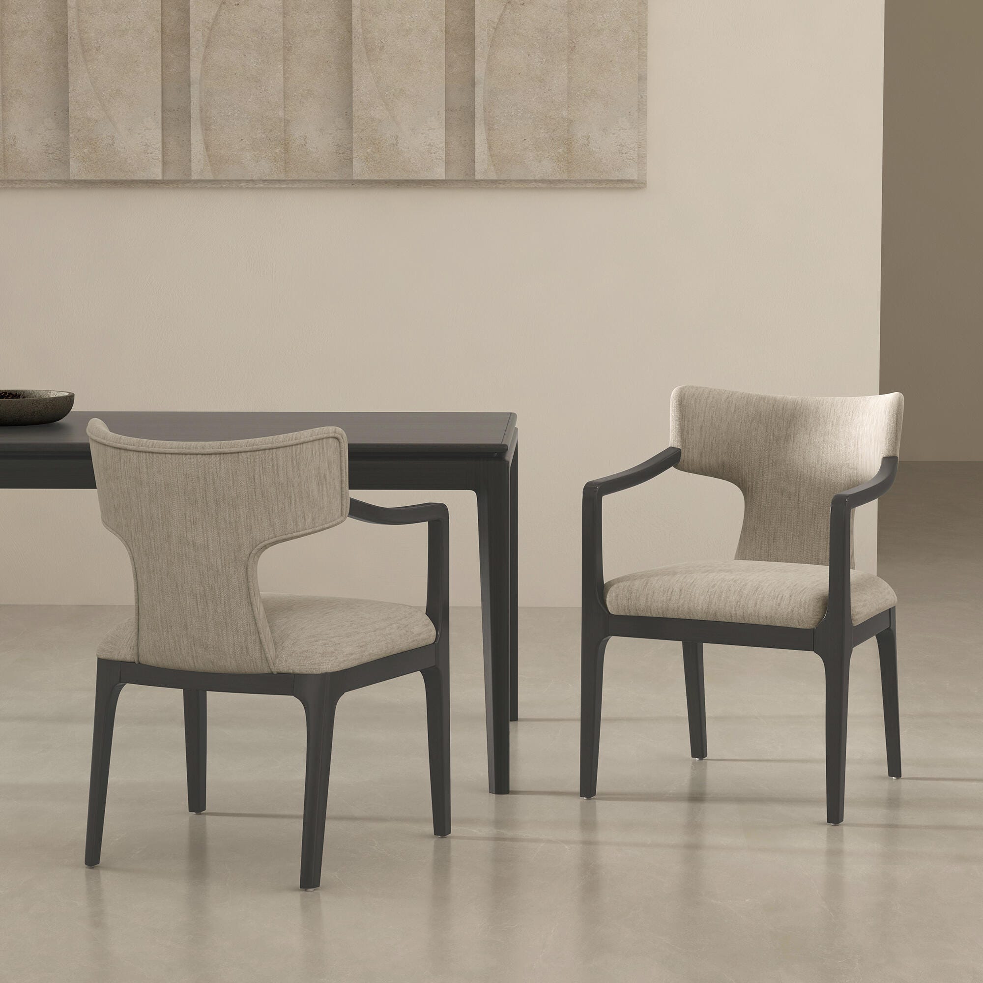 Manhattan Comfort Eloria Dining Armchair, Taupe, rollover