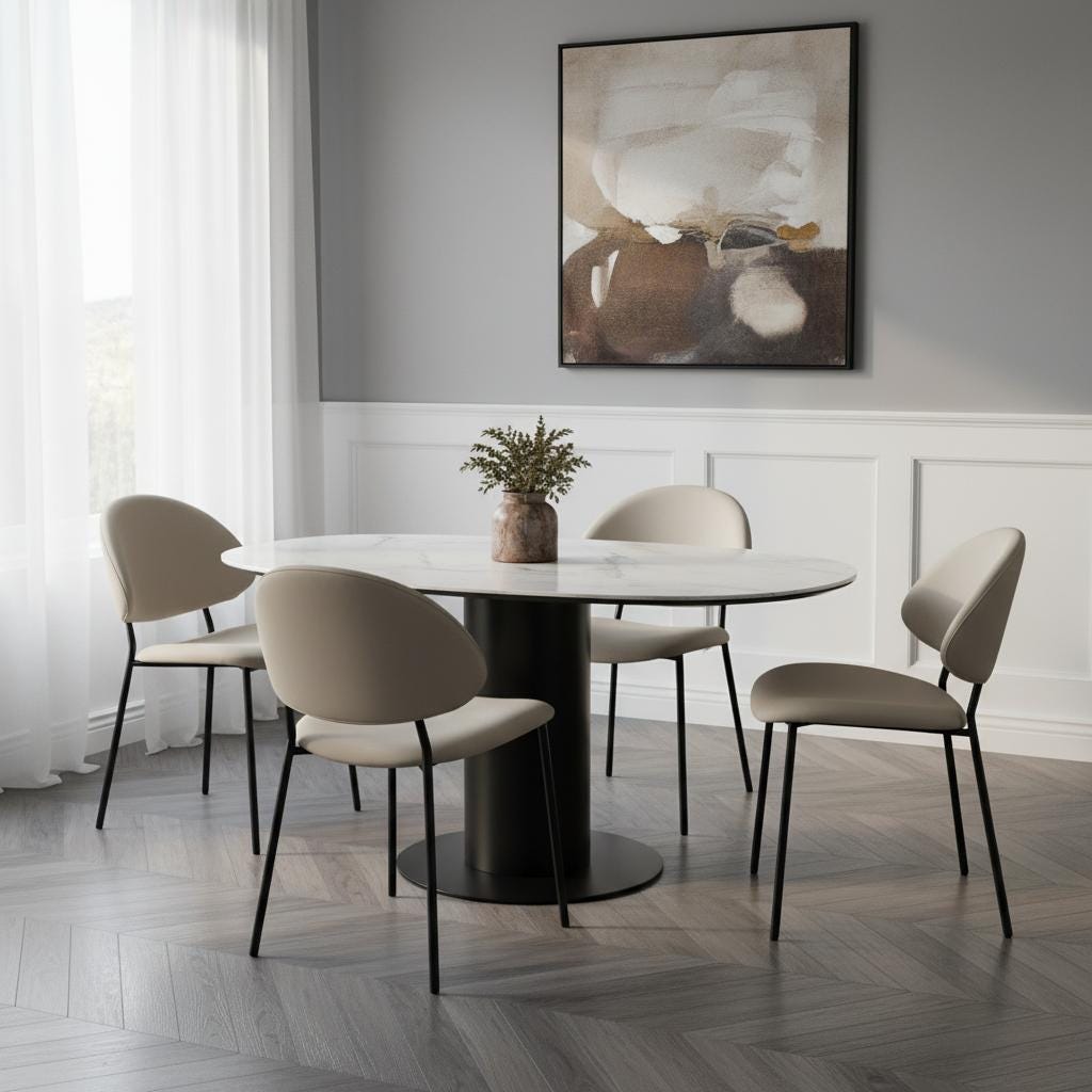 Manhattan Comfort Haven Dining Chair (Set of 4), Stone Gray, rollover