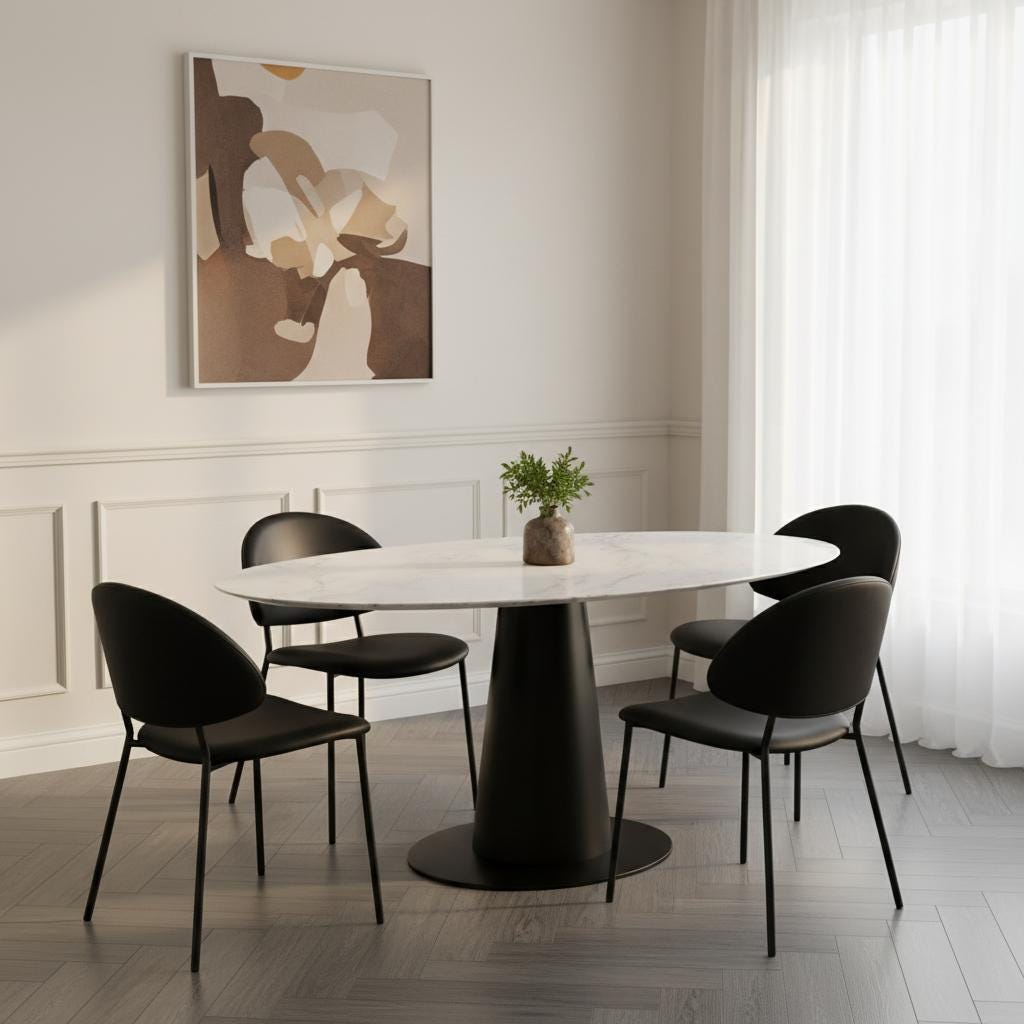 Manhattan Comfort Haven Dining Chair (Set of 4), Black, rollover