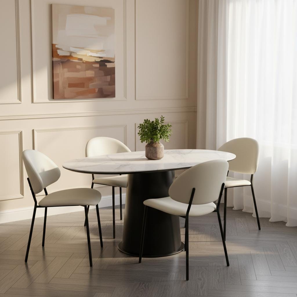 Manhattan Comfort Haven Dining Chair (Set of 4), Ivory, rollover