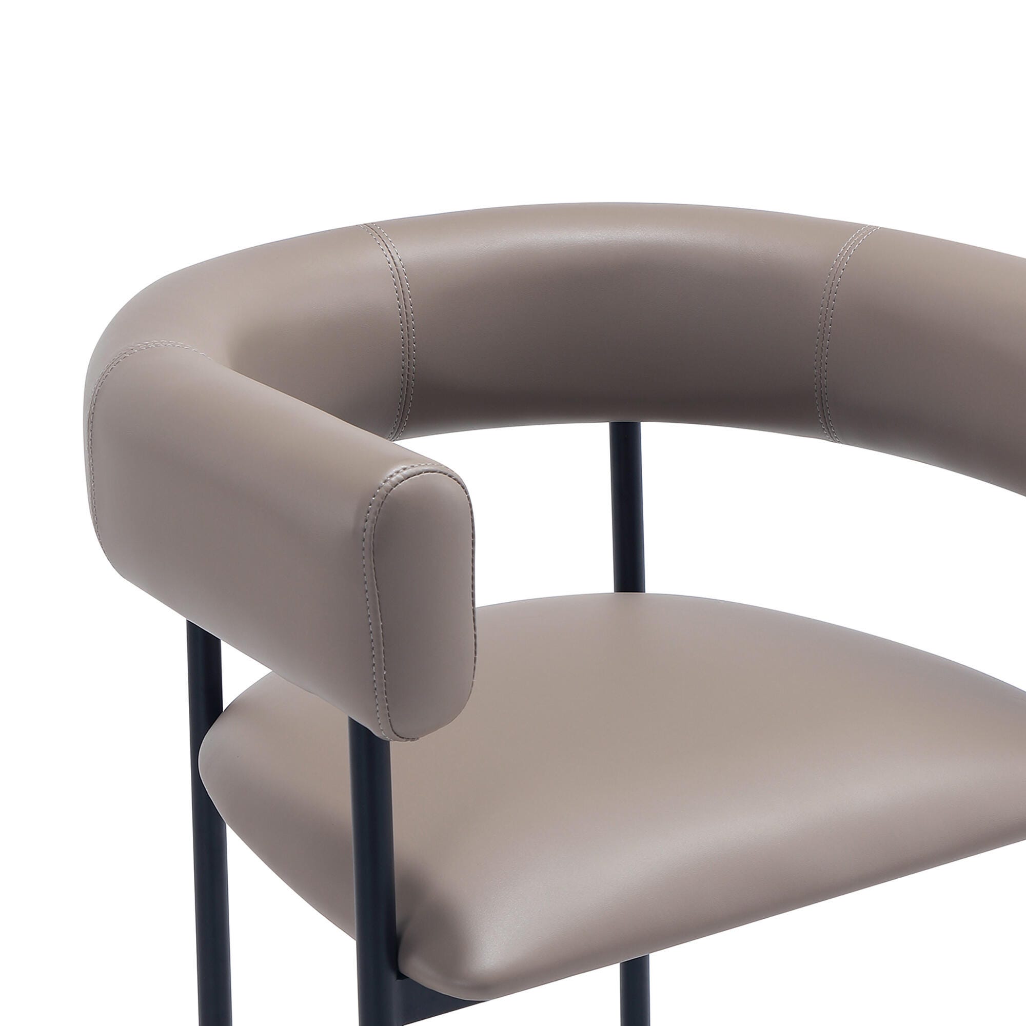 Manhattan Comfort Onda Bar Height Bar Stool, Taupe, large