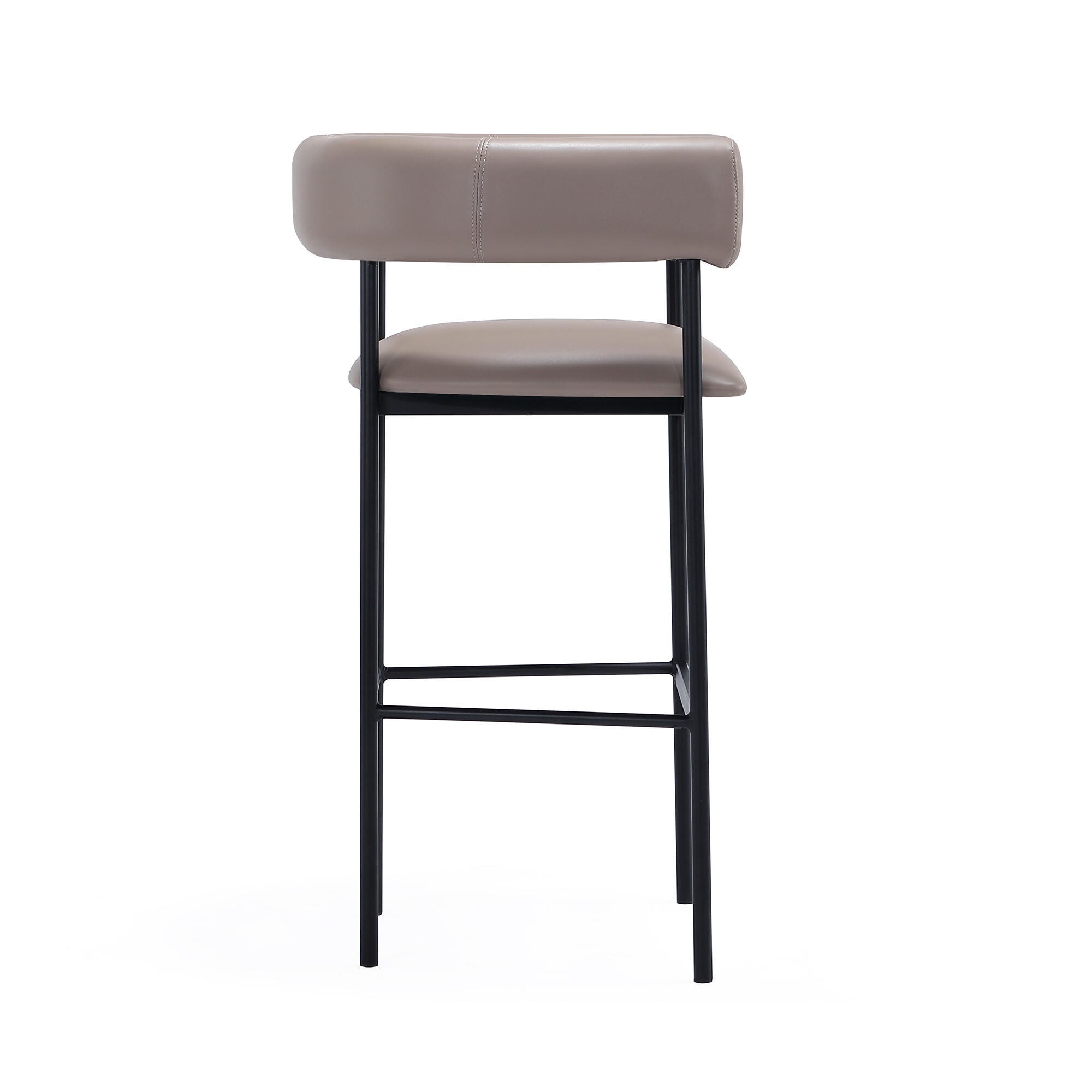 Manhattan Comfort Onda Bar Height Bar Stool, Taupe, large
