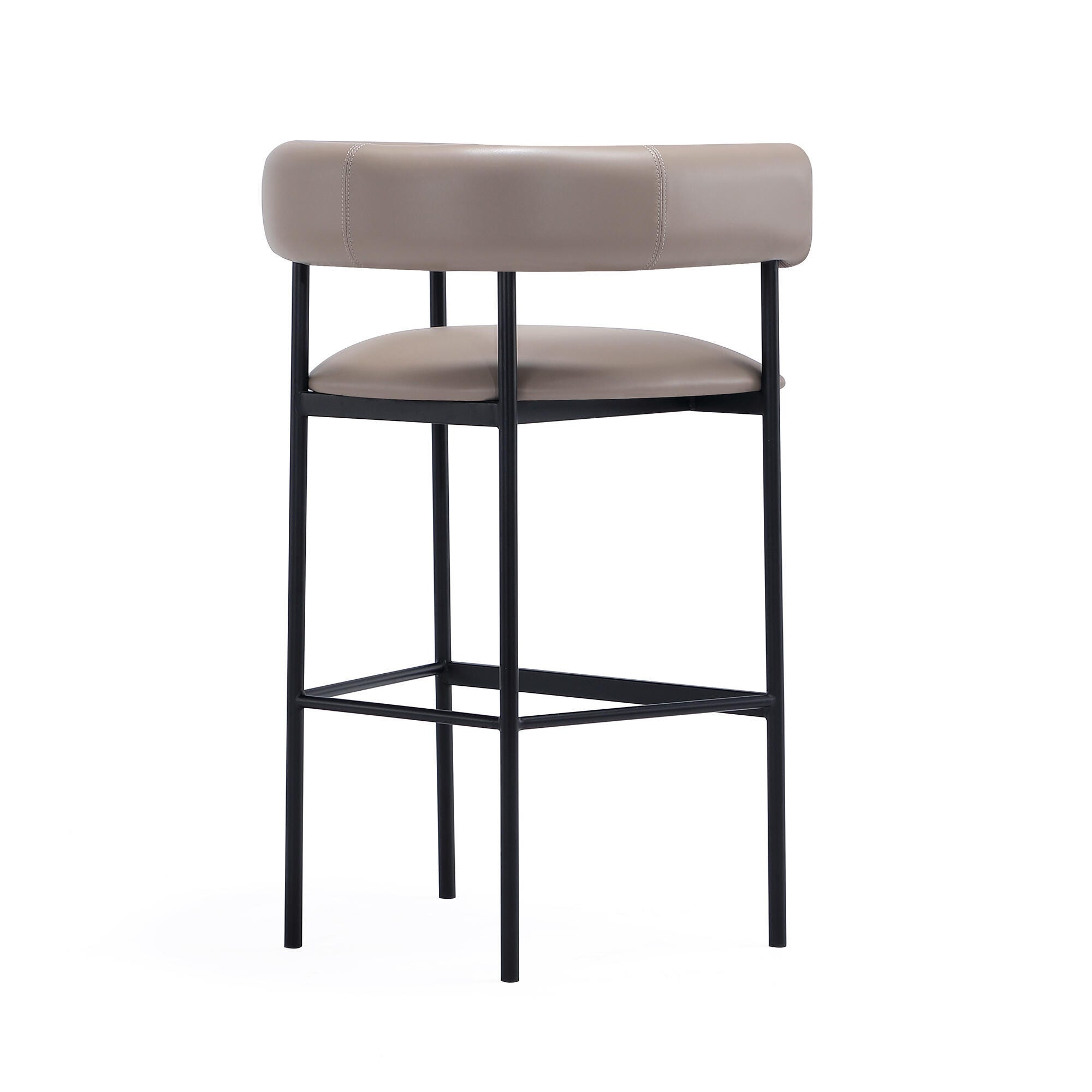 Manhattan Comfort Onda Bar Height Bar Stool, Taupe, large