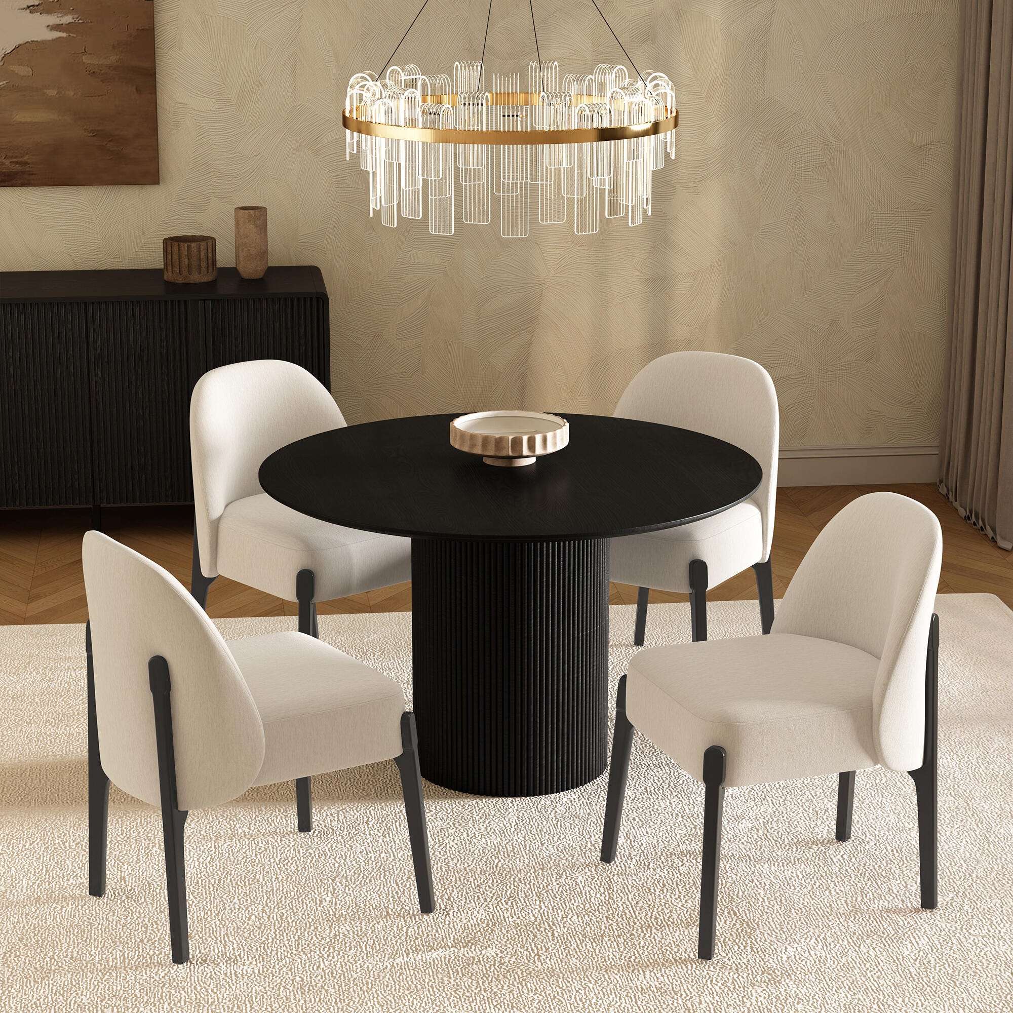 Manhattan Comfort Oslo Dining Chair (Set of 2), Cream, large
