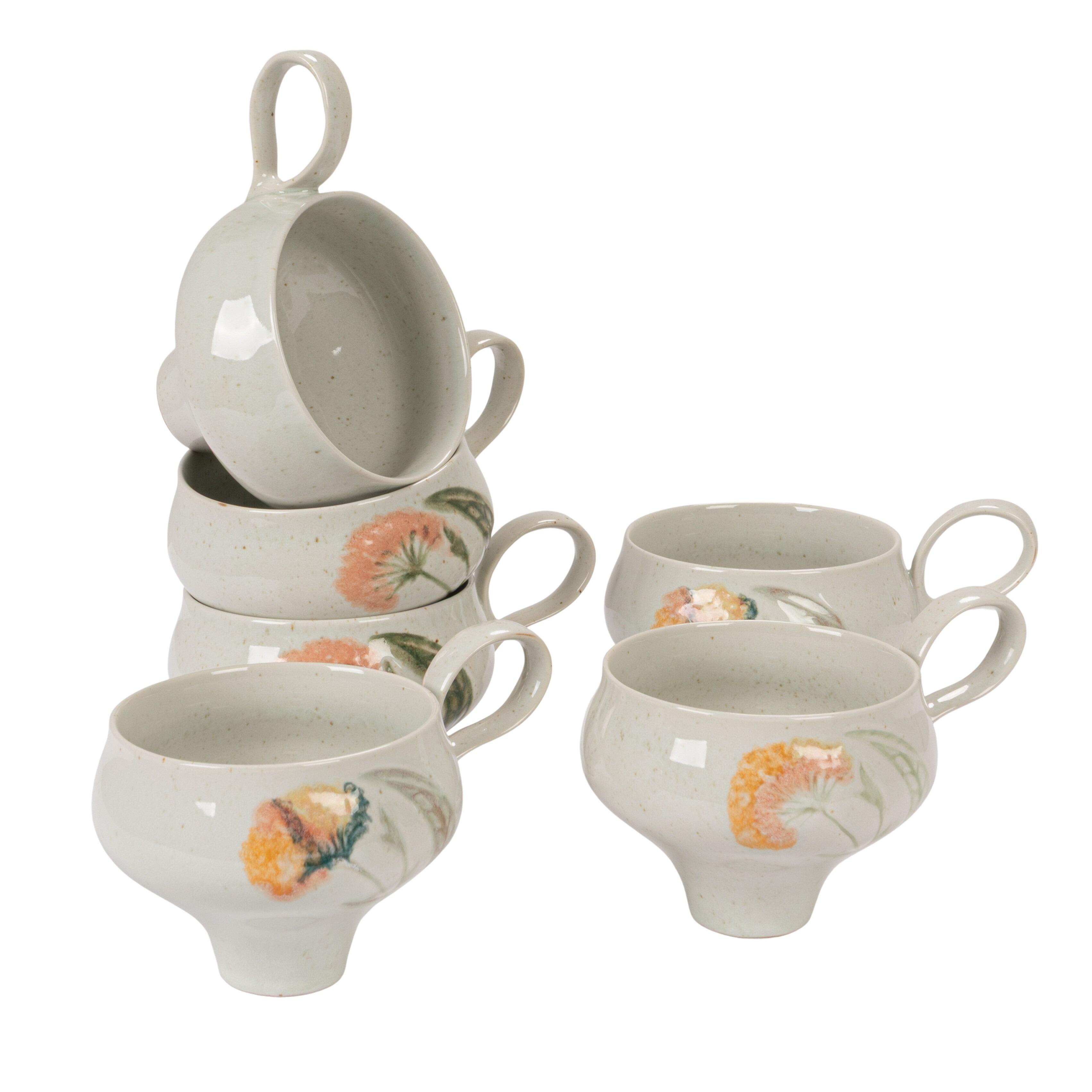 Storied Home Footed Mugs (Set of 12), , large