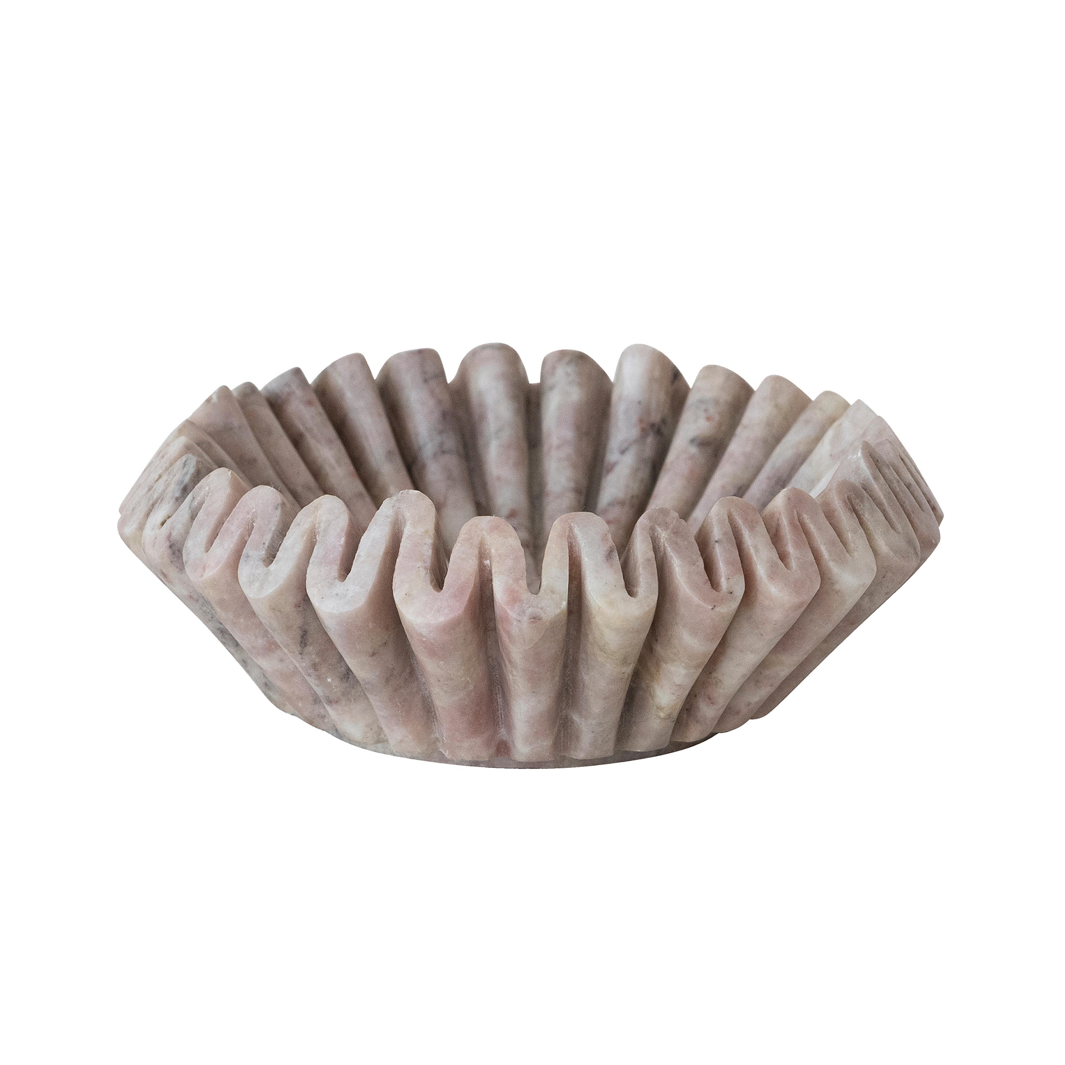 Storied Home Round Decorative Dish, Pink, large