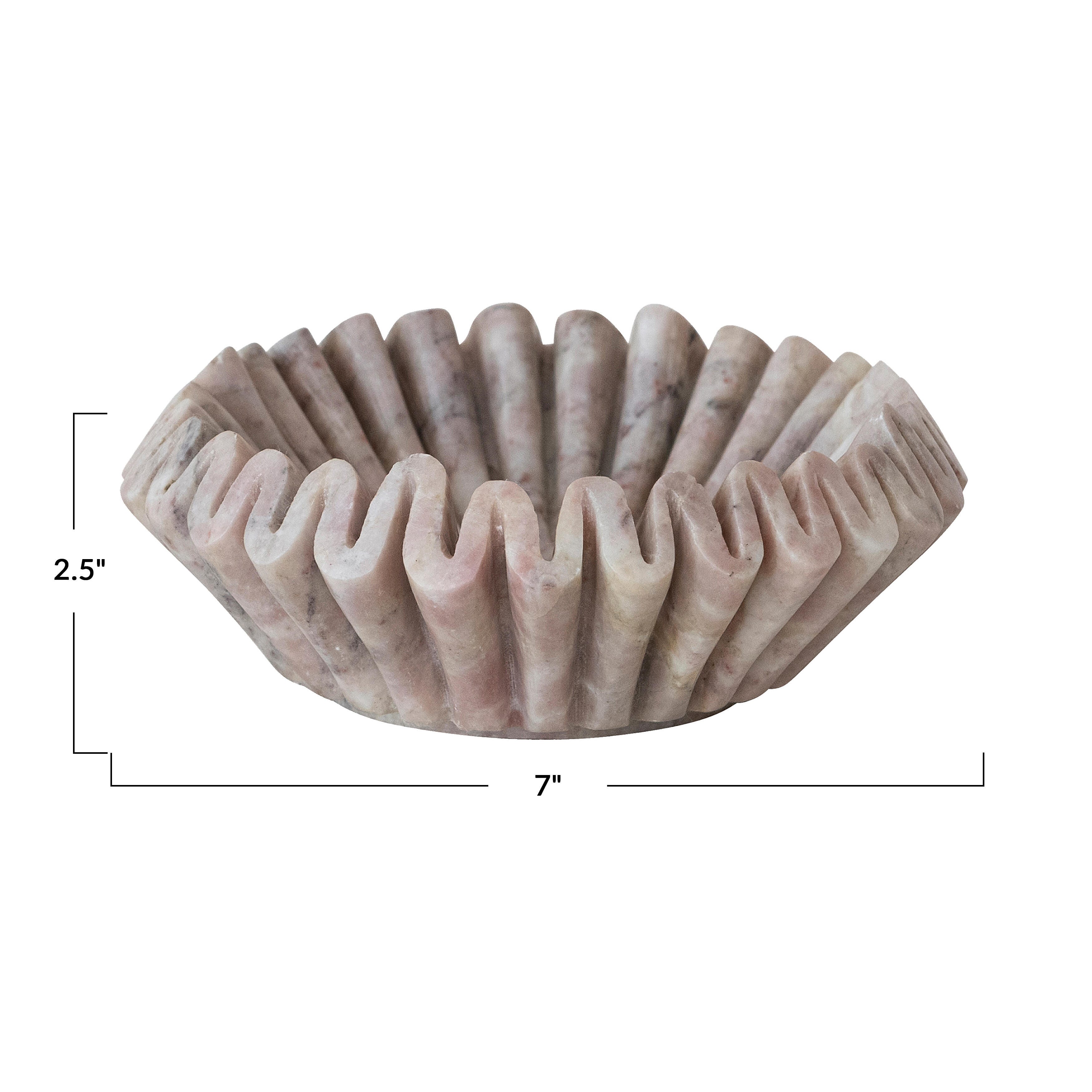 Storied Home Round Decorative Dish, Pink, large