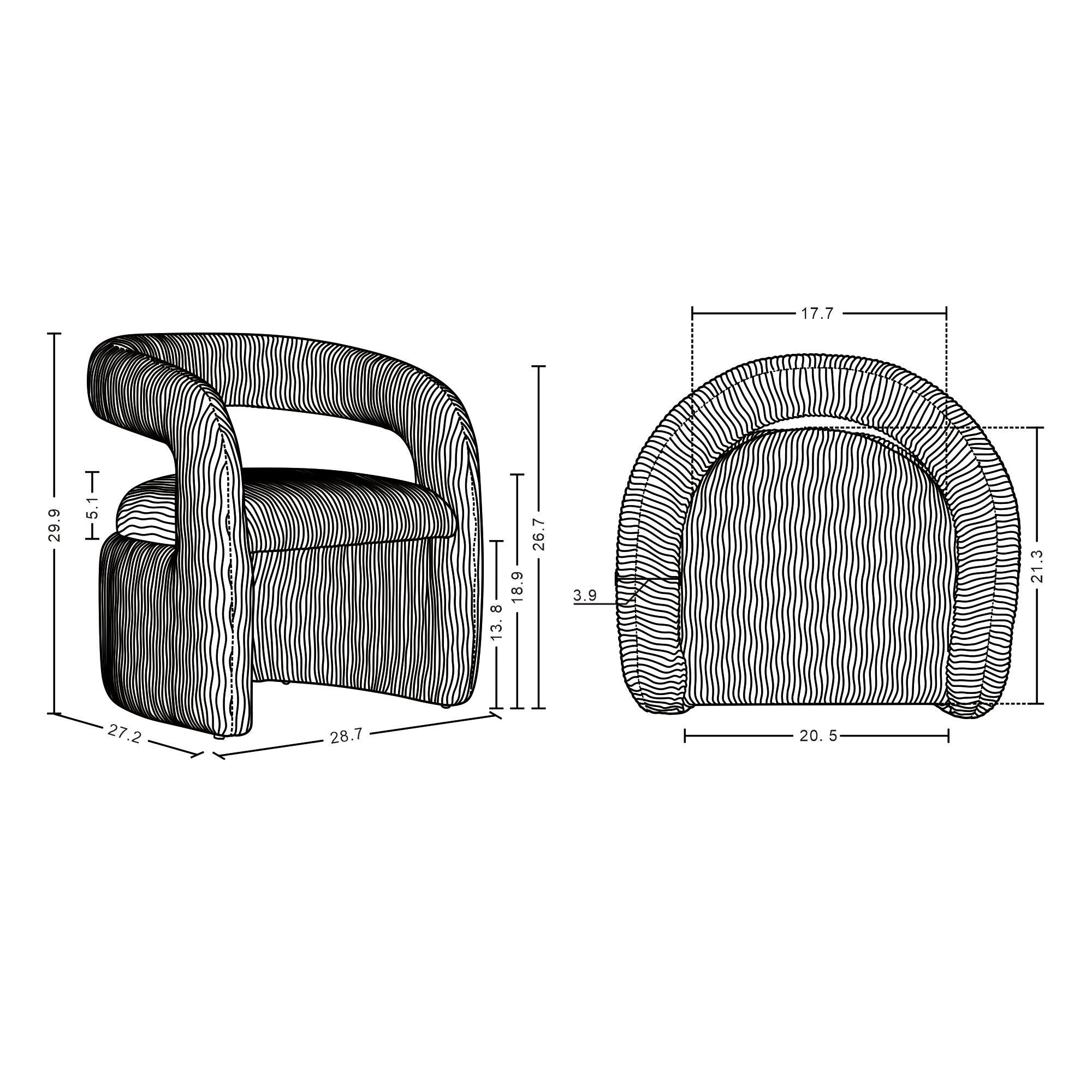 Manhattan Comfort Corvette Dining Chair, Dove, large