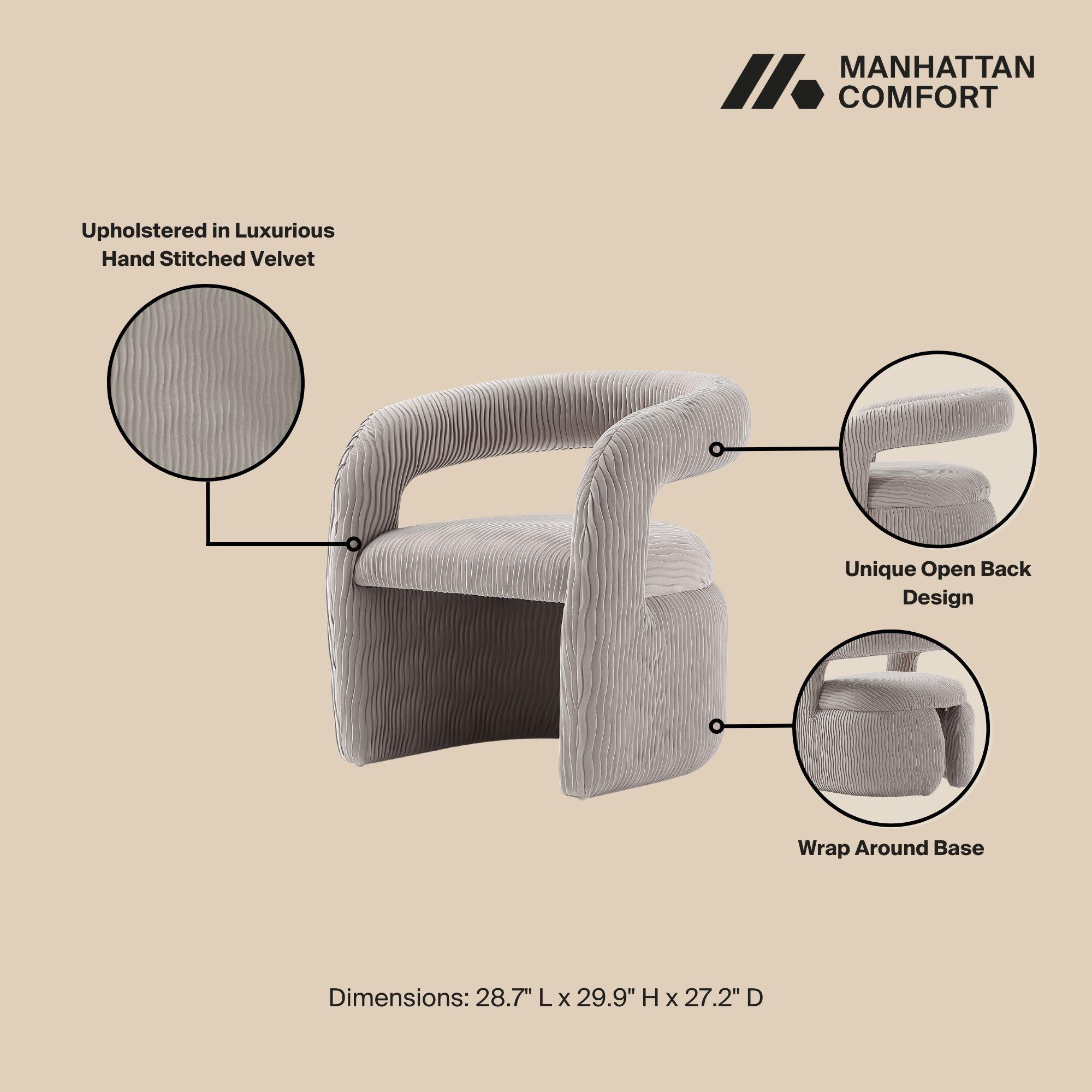 Manhattan Comfort Corvette Dining Chair, Dove, large