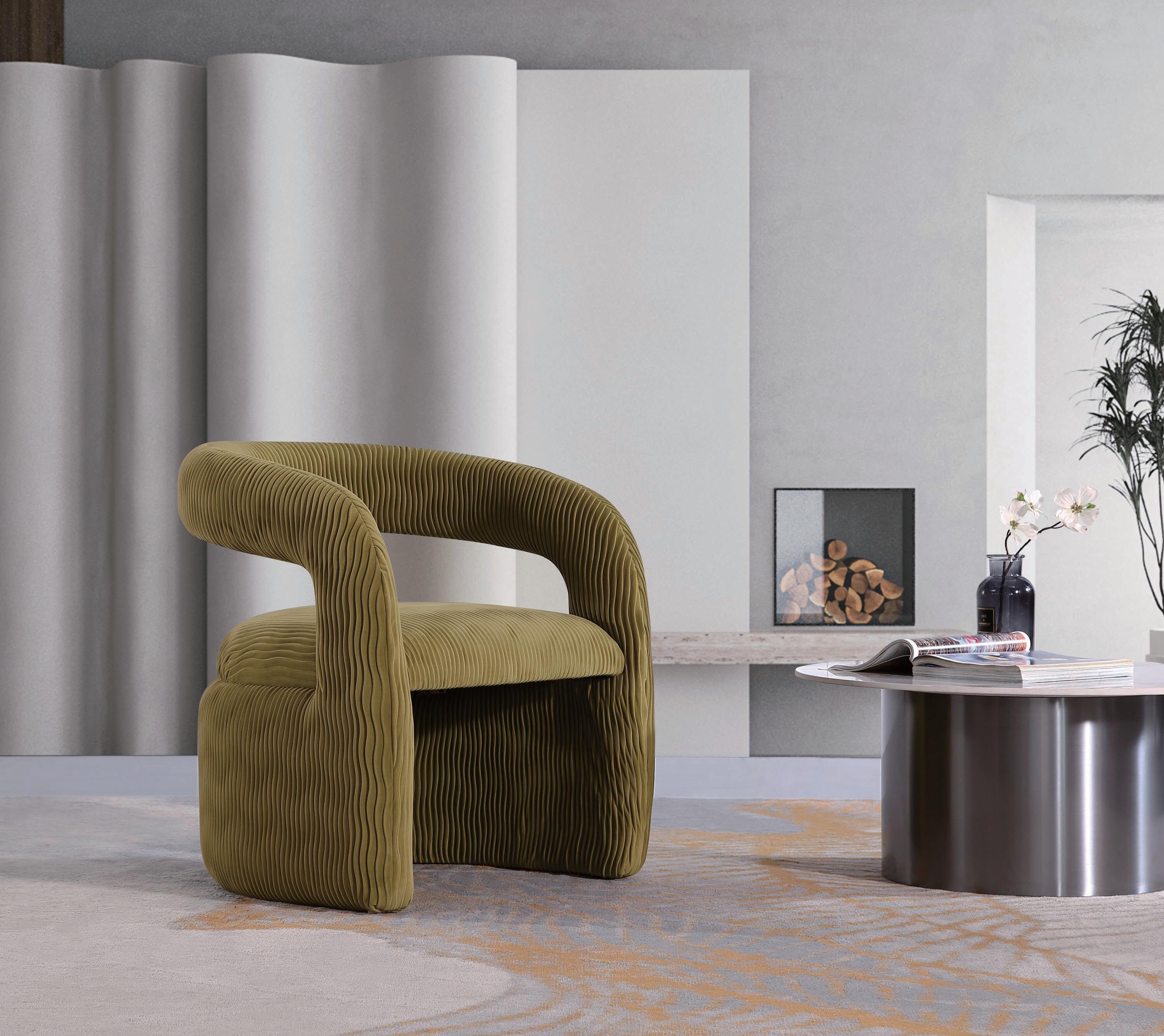 Manhattan Comfort Corvette Dining Chair, Olive Green, rollover