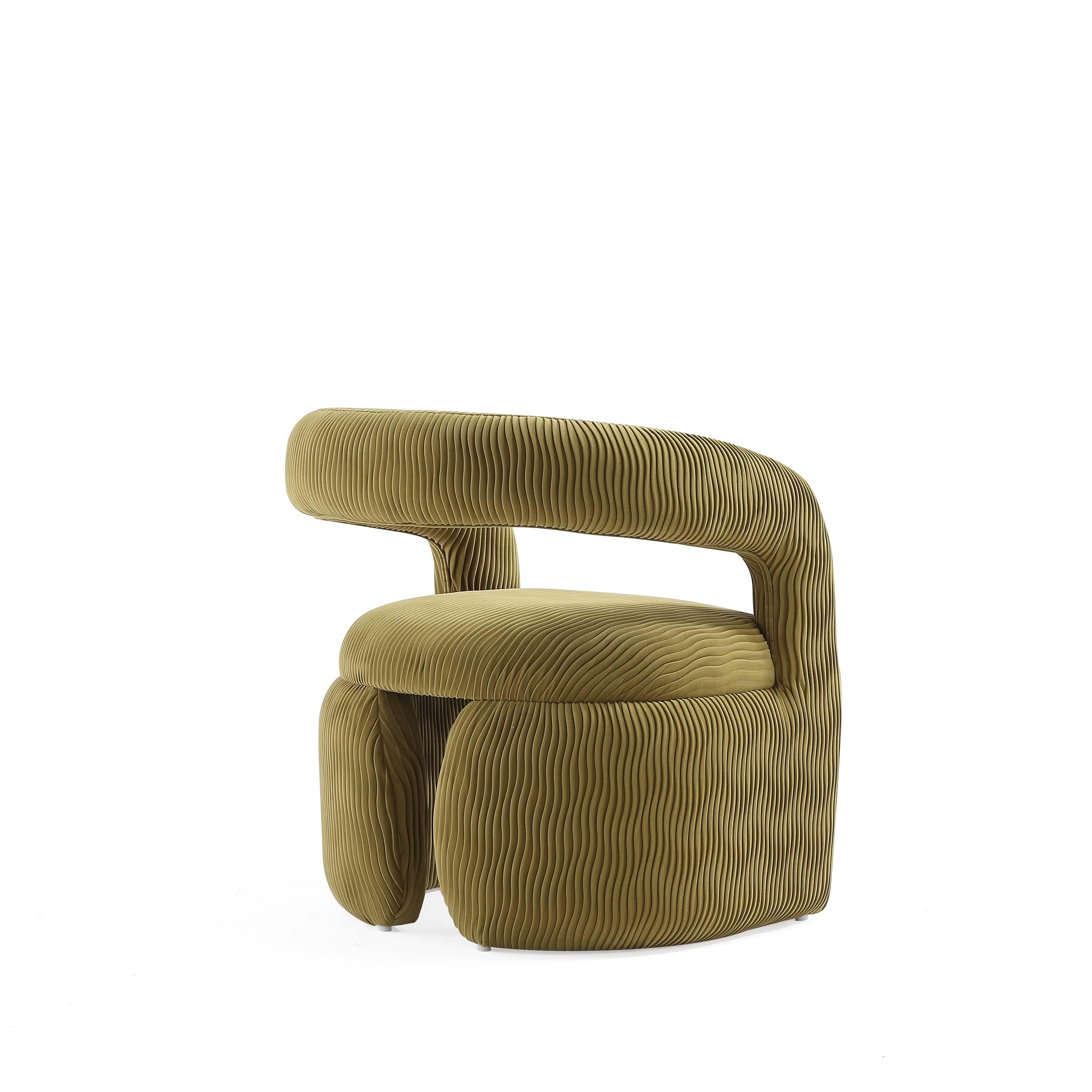 Manhattan Comfort Corvette Dining Chair, Olive Green, large