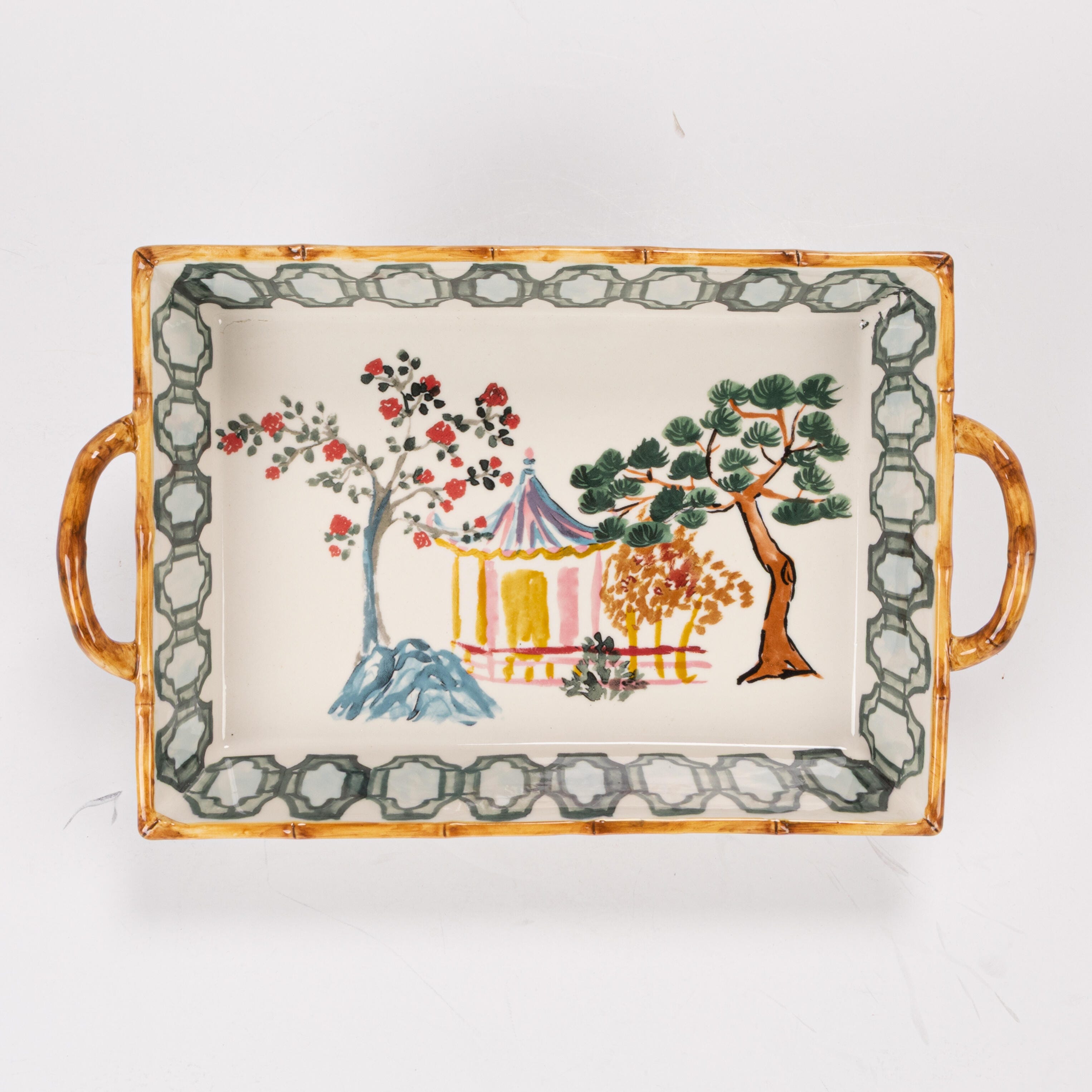 Storied Home Hand Painted Tray (Set of 4), , large