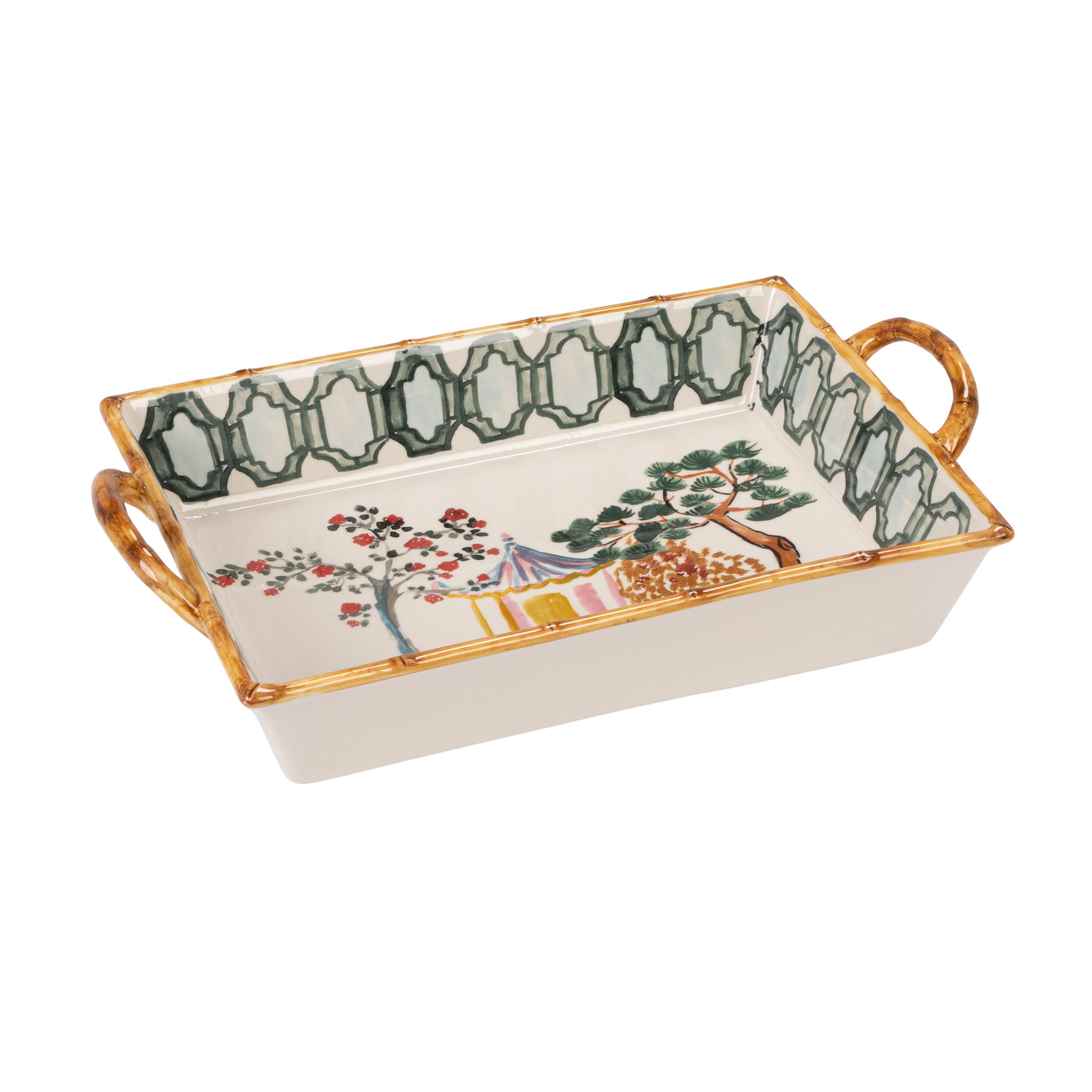 Storied Home Hand Painted Tray (Set of 4), , large