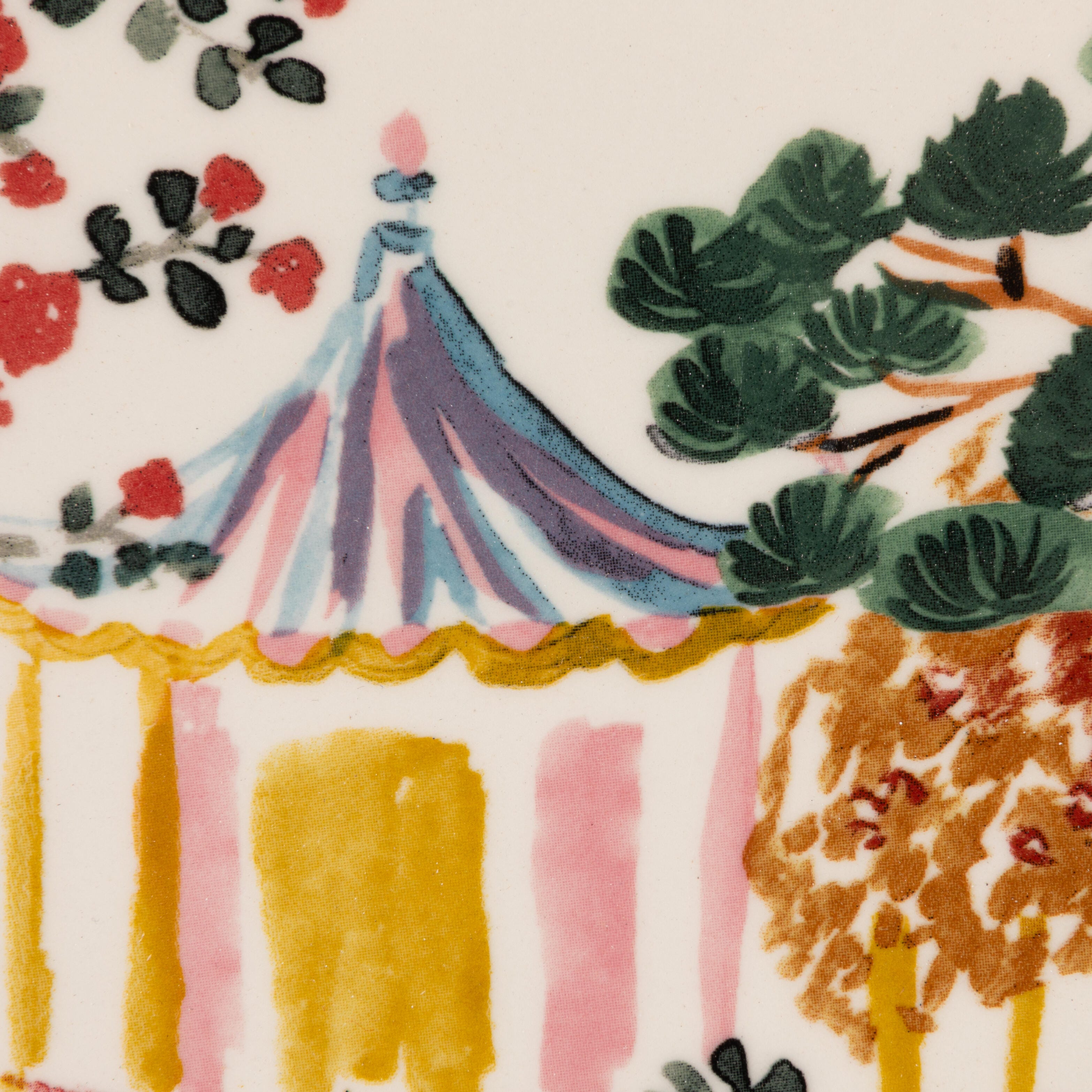 Storied Home Hand Painted Tray (Set of 4), , large