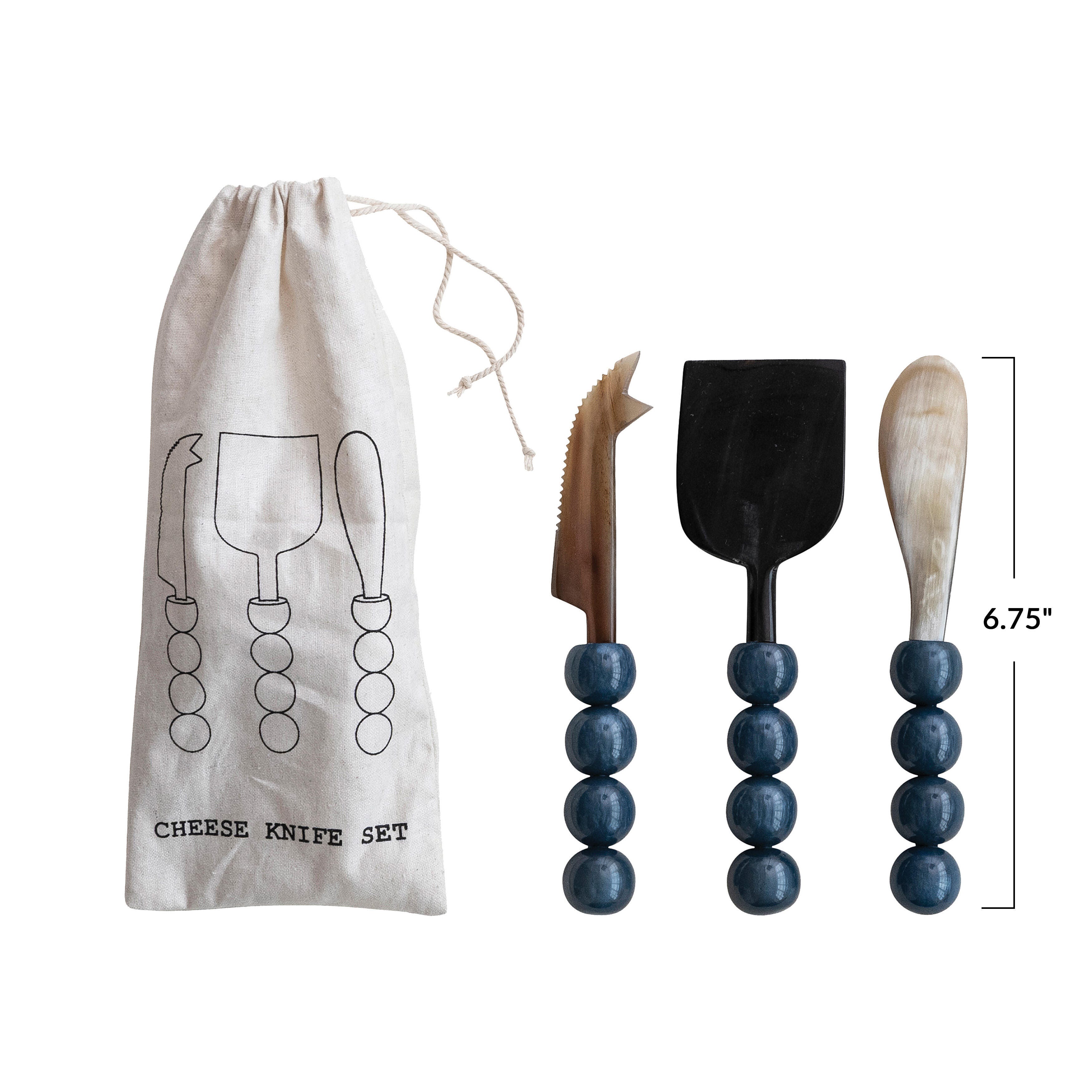 Storied Home Horn Cheese Server Set, , large