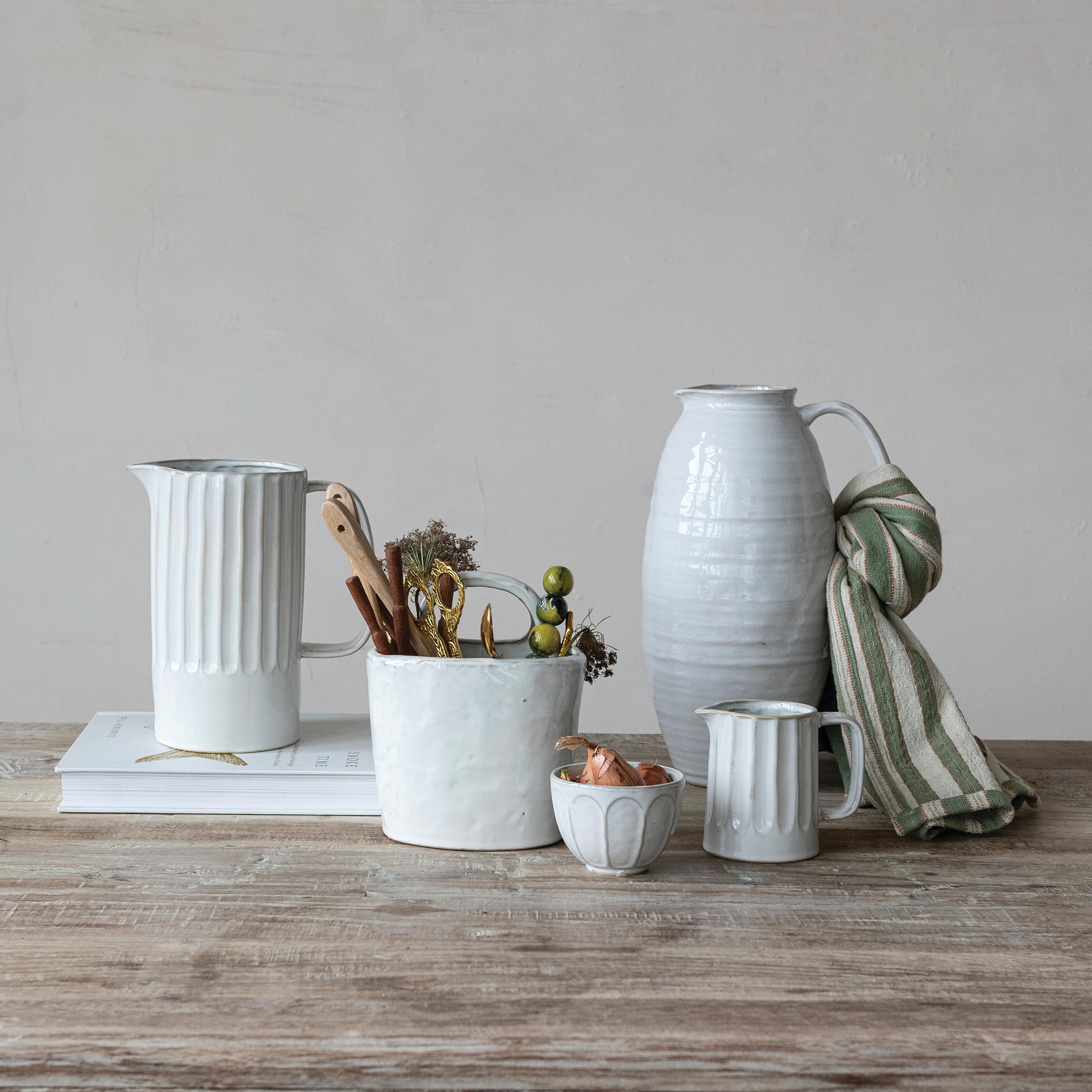 Storied Home Ribbed Pitcher