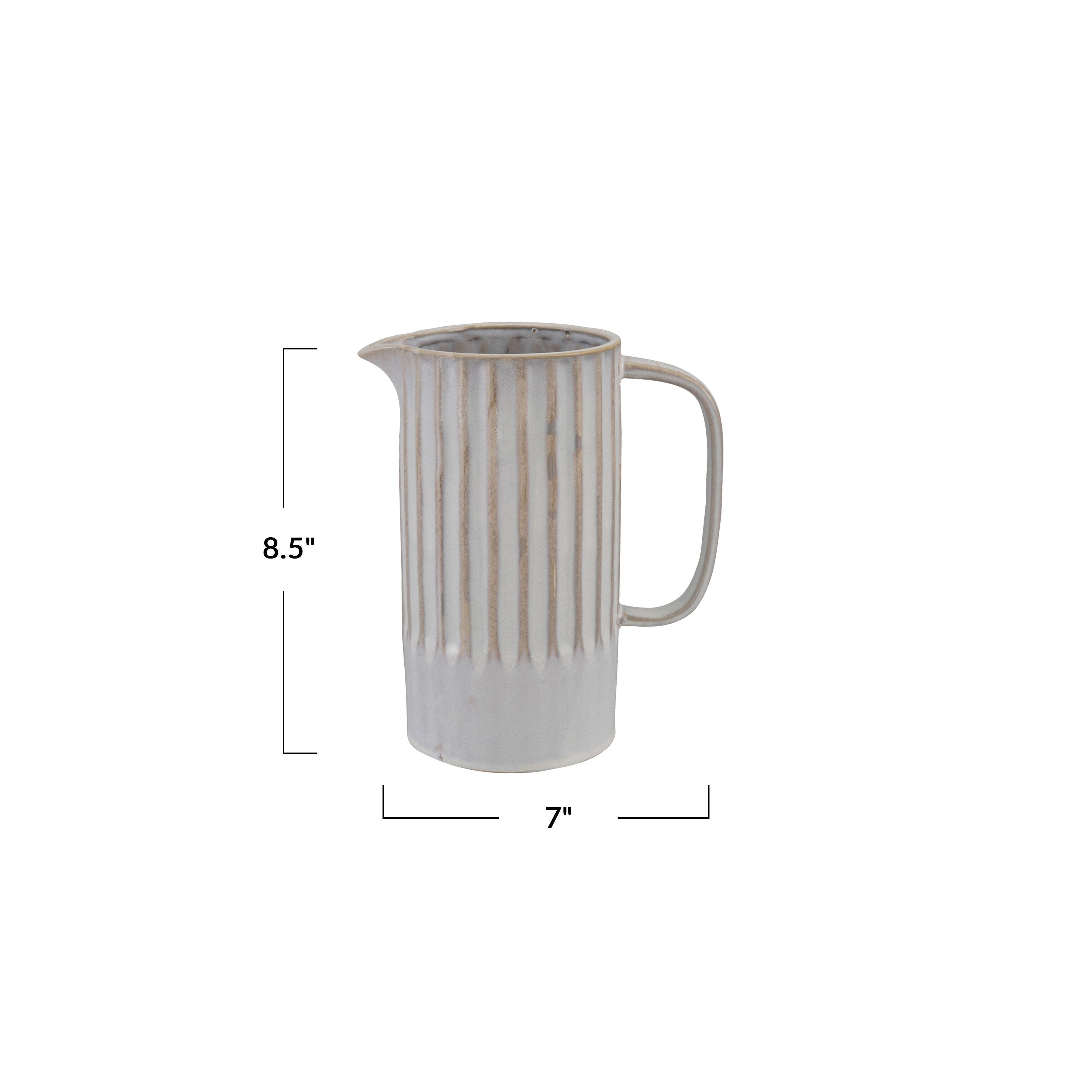 Storied Home Ribbed Pitcher, , large
