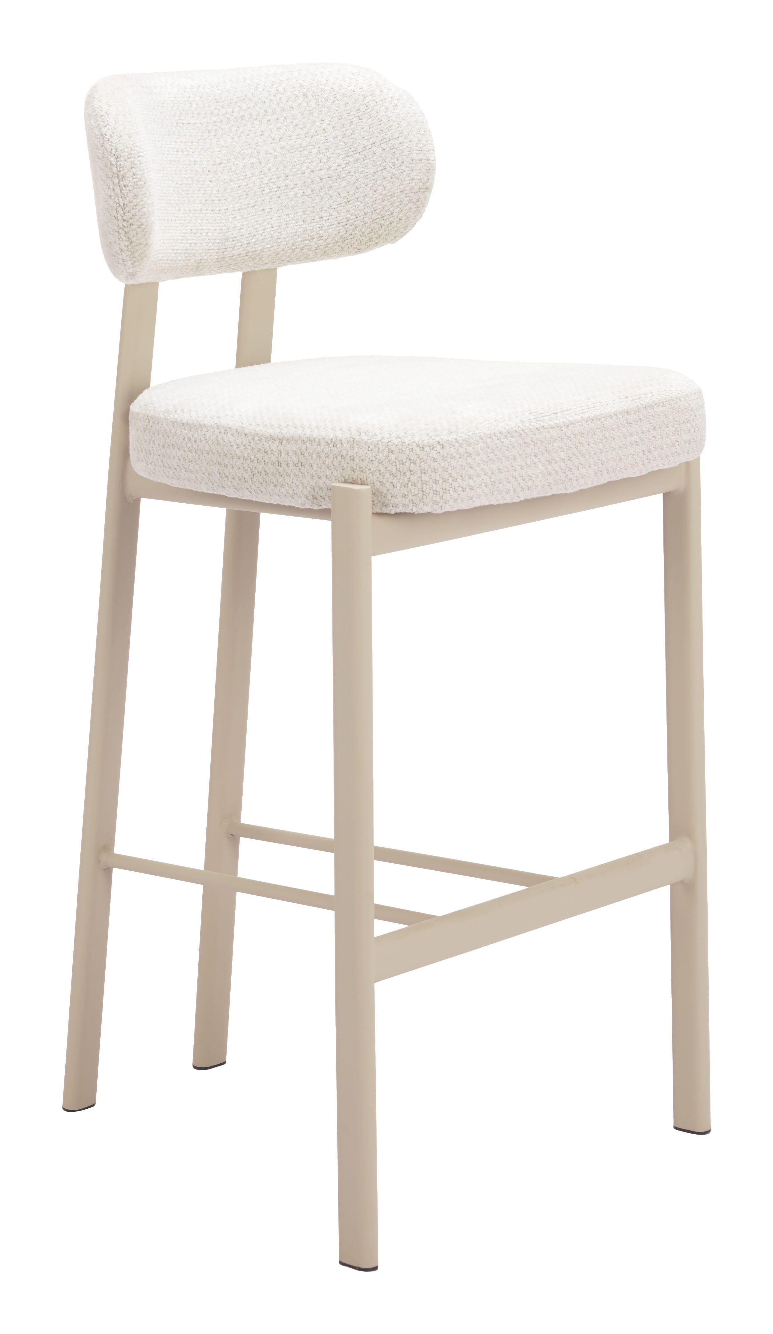 Erika Home Aurea Bar Height Bar Stool (Set of 2), Light Gray, large