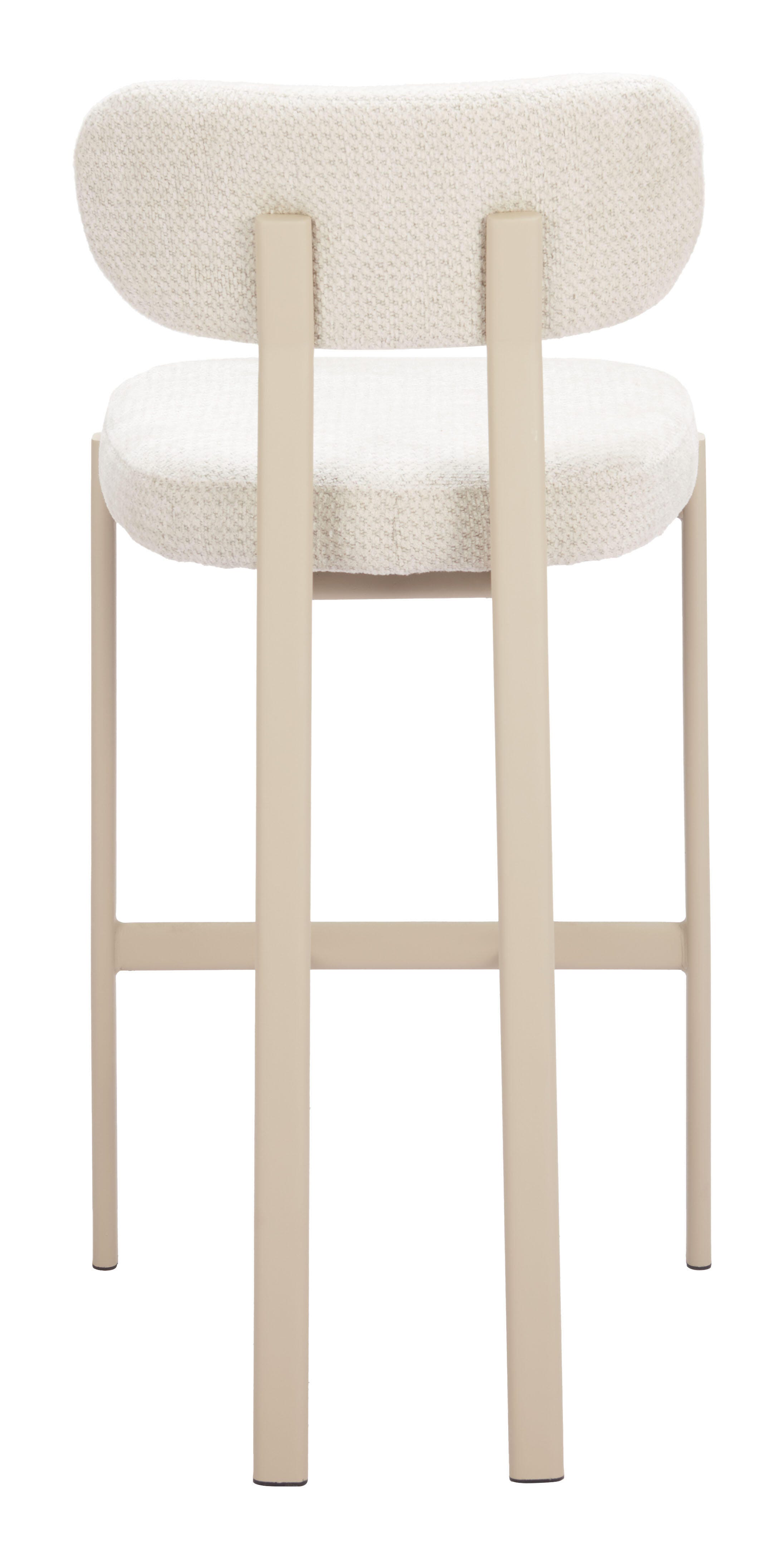 Erika Home Aurea Bar Height Bar Stool (Set of 2), Light Gray, large